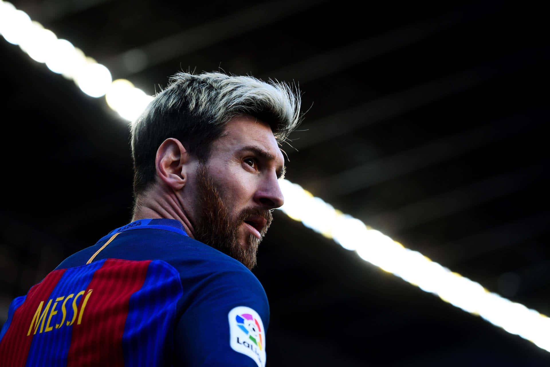 Messi keeping cool on the pitch — 1920x1280 wallpaper