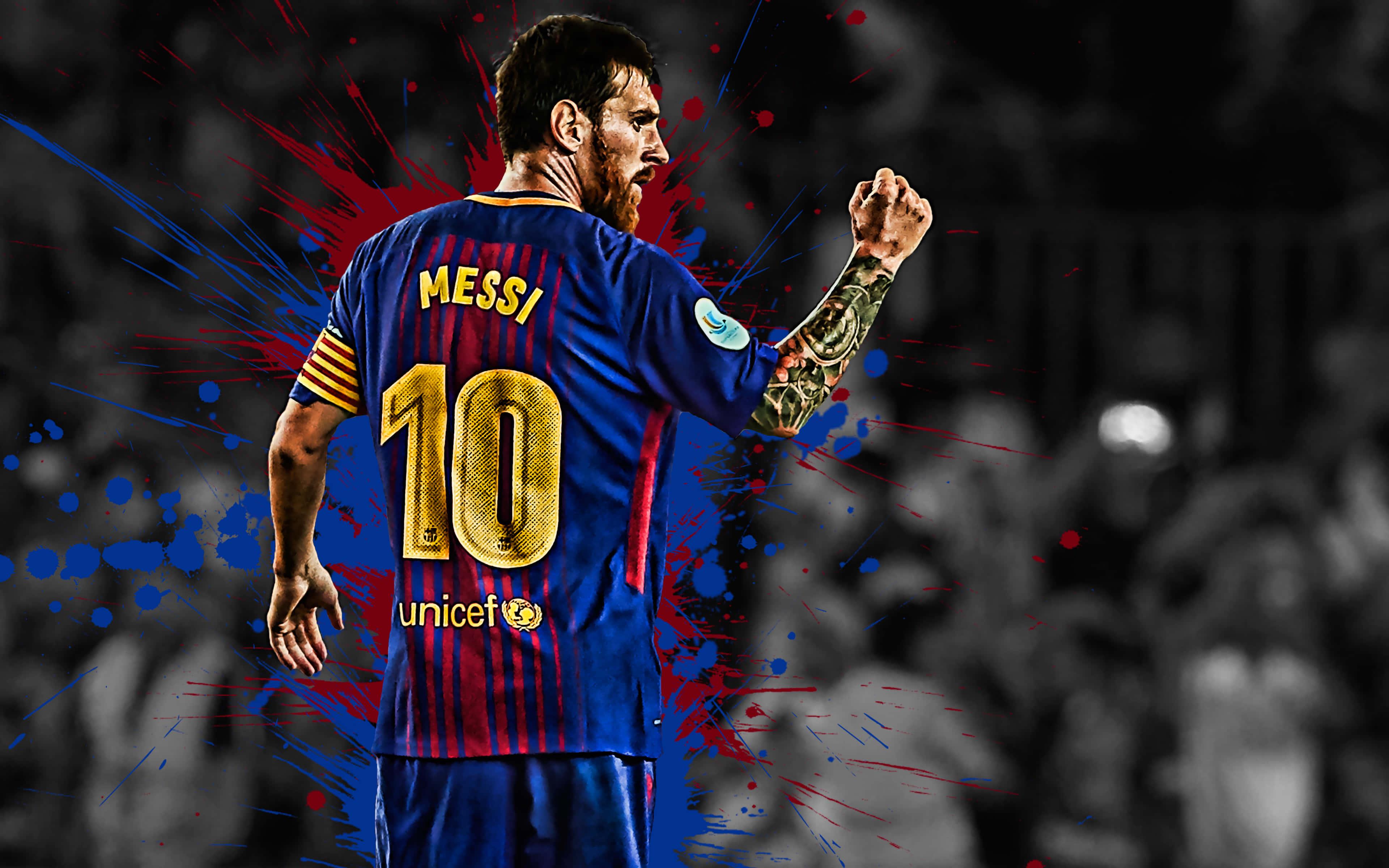 Messi Staying Cool Under Pressure — 3840x2400 wallpaper