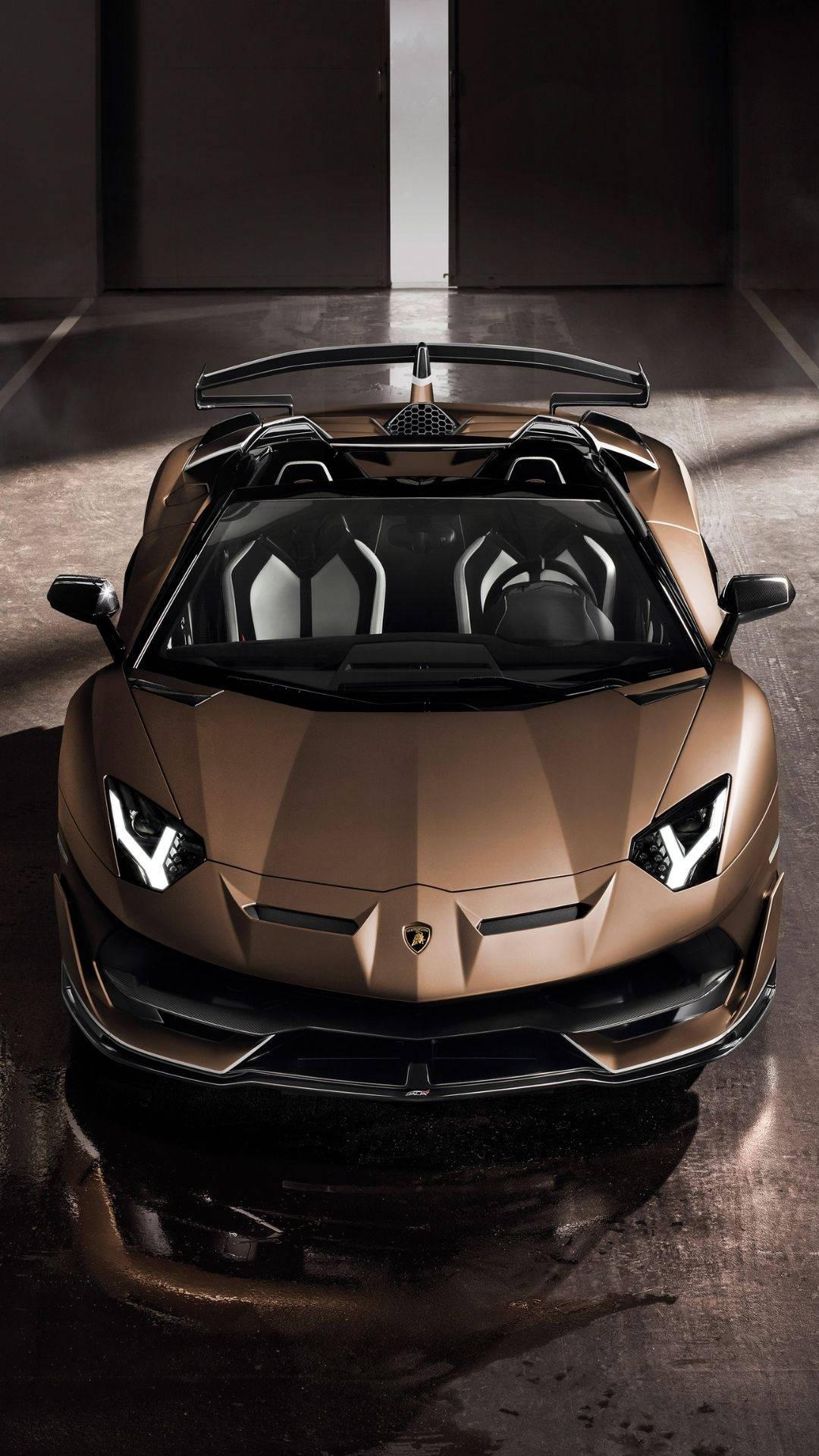 Metallic Brown Lamborghini Aventador — 1080x1920 wallpaper