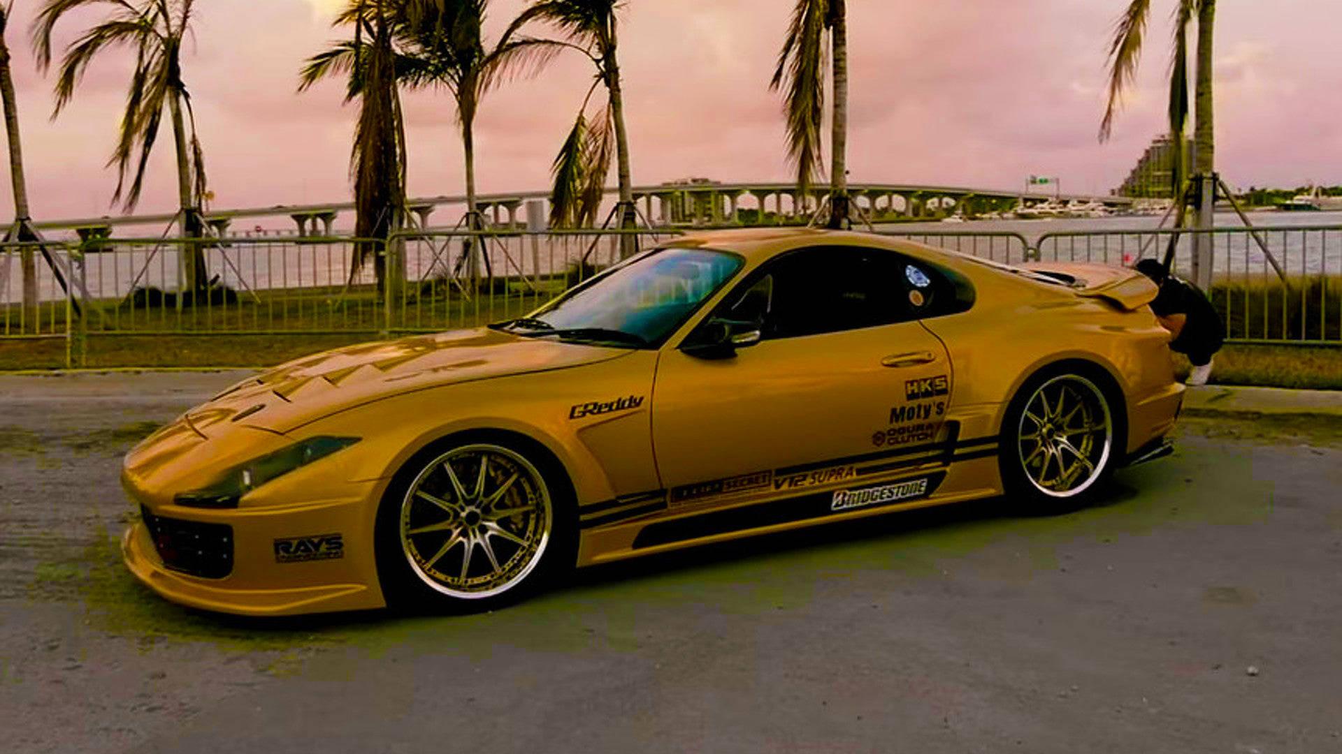 Metallic Brown Toyota Supra Car — 1920x1080 wallpaper