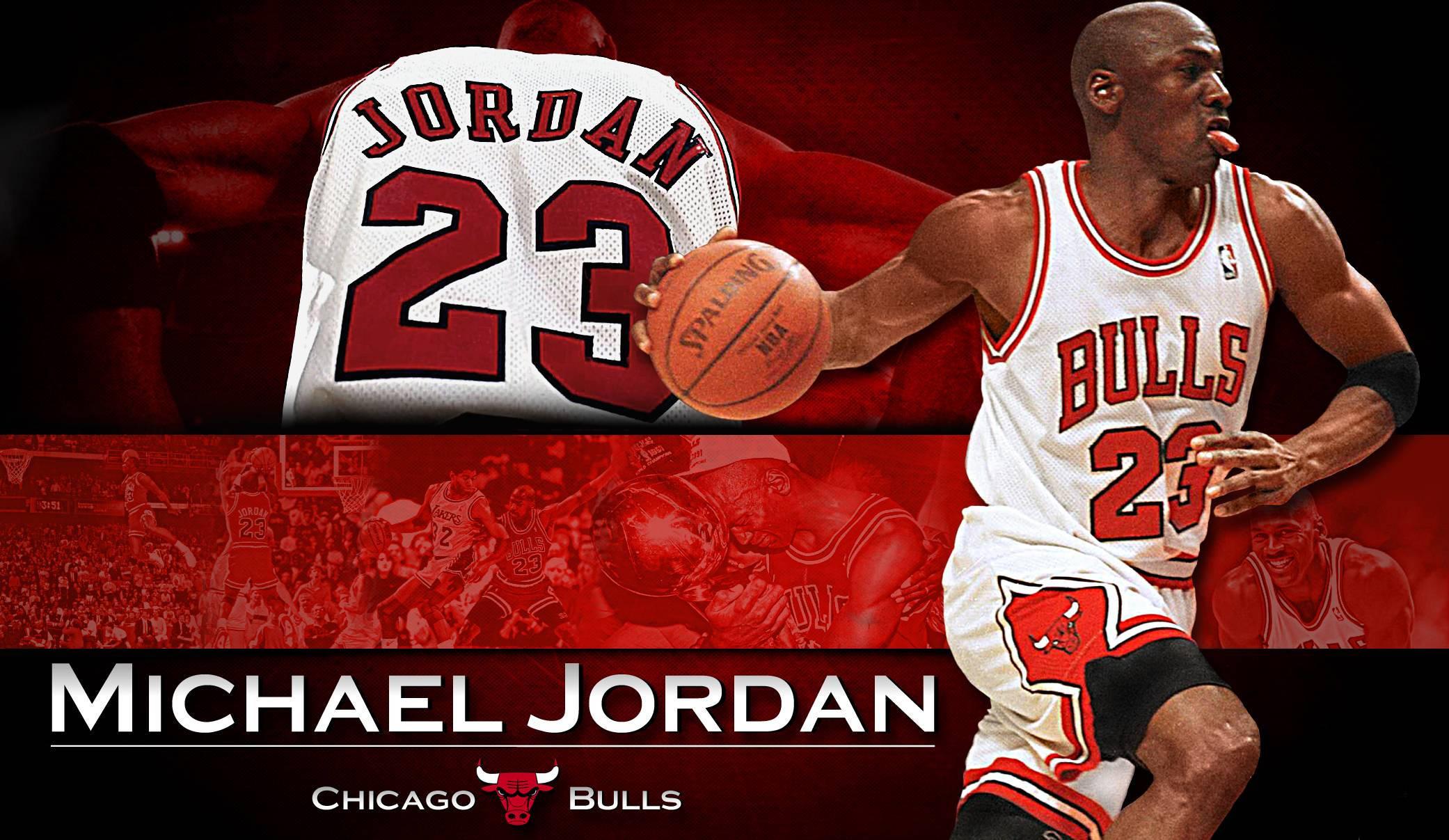 Michael Jordan Chicago Bulls Collage — 2082x1207 wallpaper