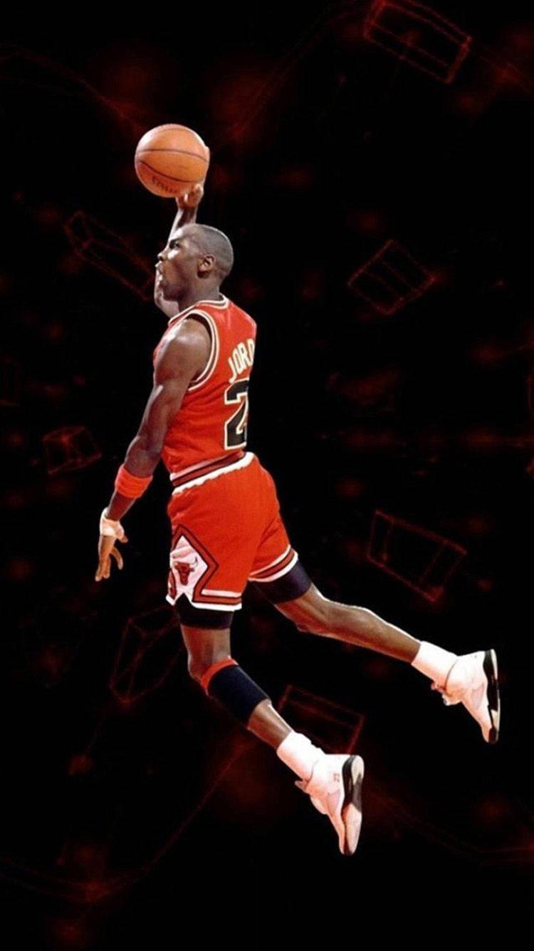 Michael Jordan Defying Gravity — 750x1334 wallpaper