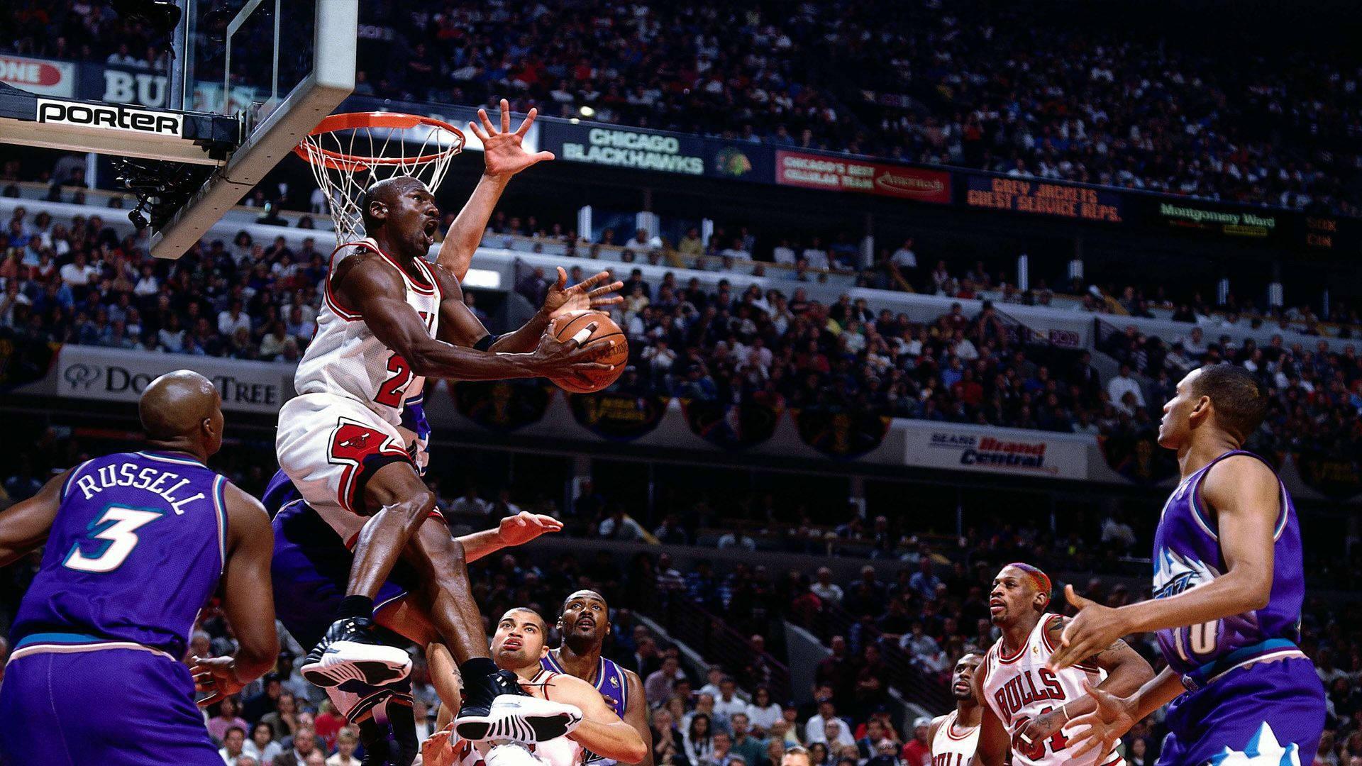 Michael Jordan Performing His Best NBA Move — 1920x1080 wallpaper