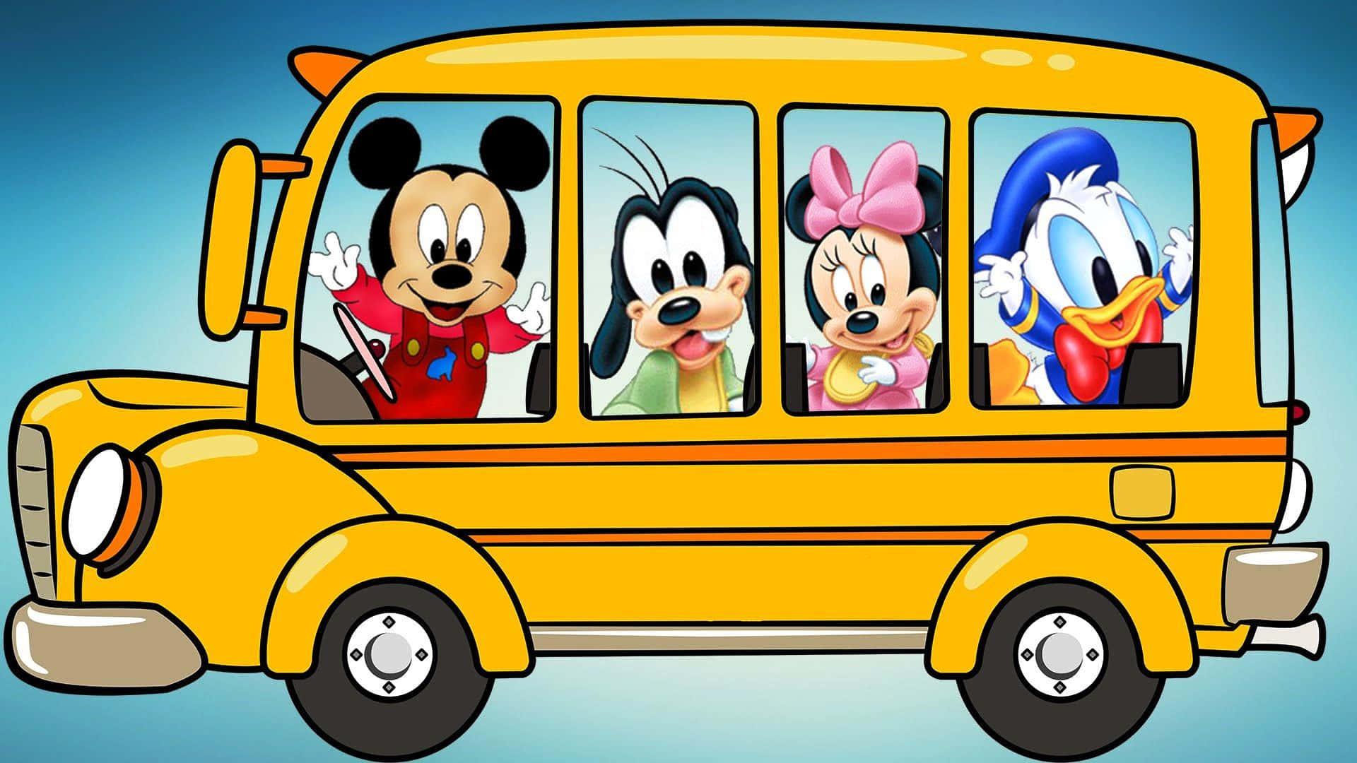 Mickey Mouse having a good time with Minnie Mouse. — 1920x1080 wallpaper