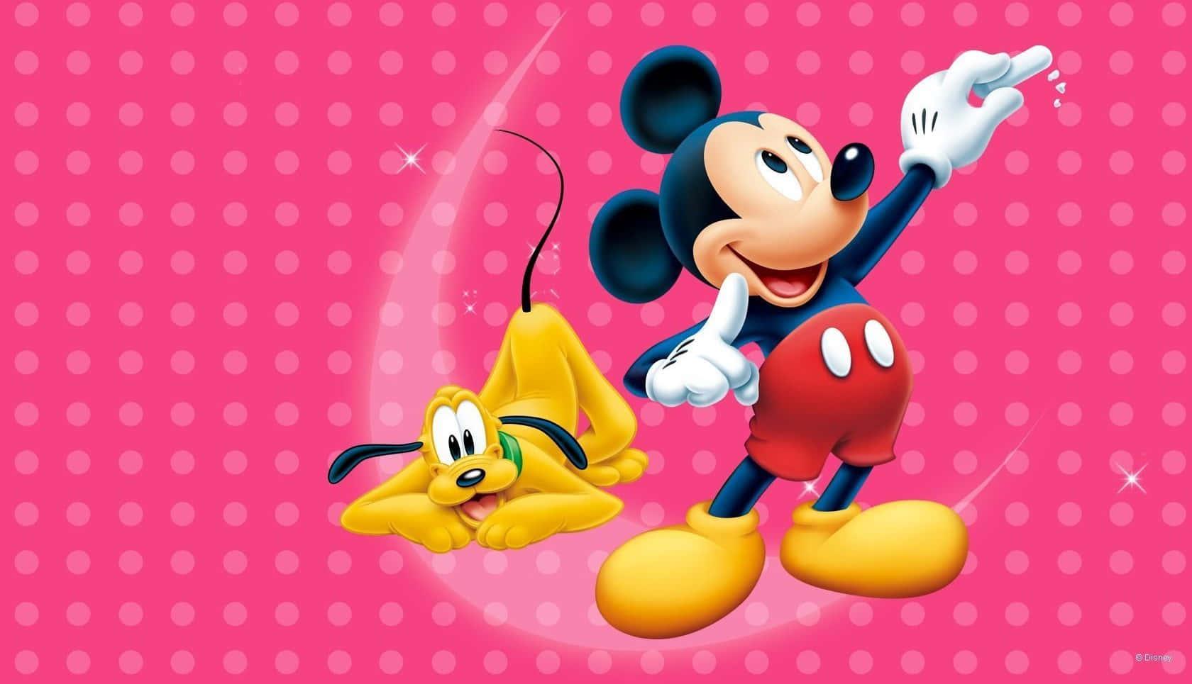 Mickey Mouse spreading a message of joy and friendship — 1680x965 wallpaper