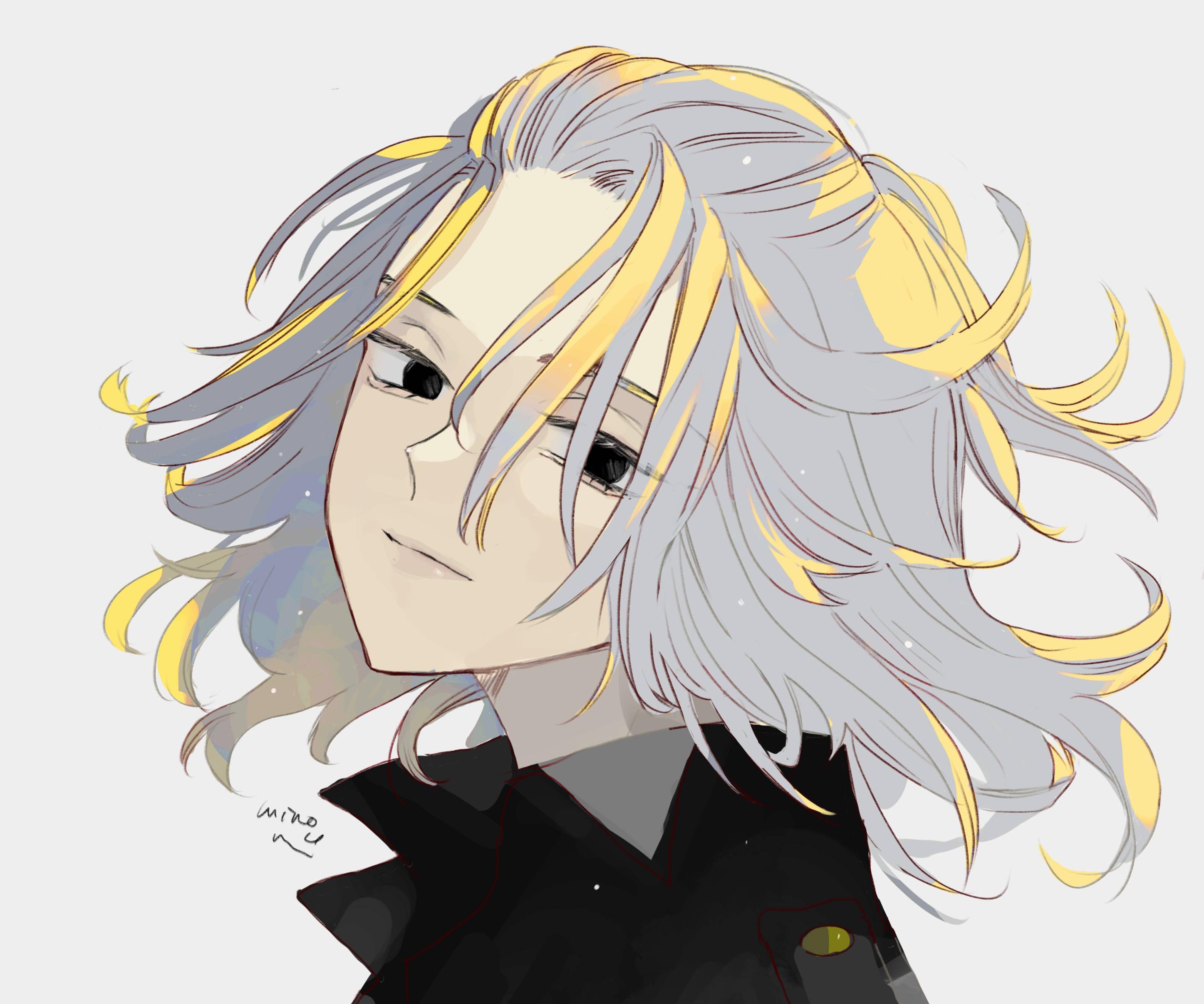 Mikey Tokyo Revengers Gray Yellow Hair — 2894x2412 wallpaper
