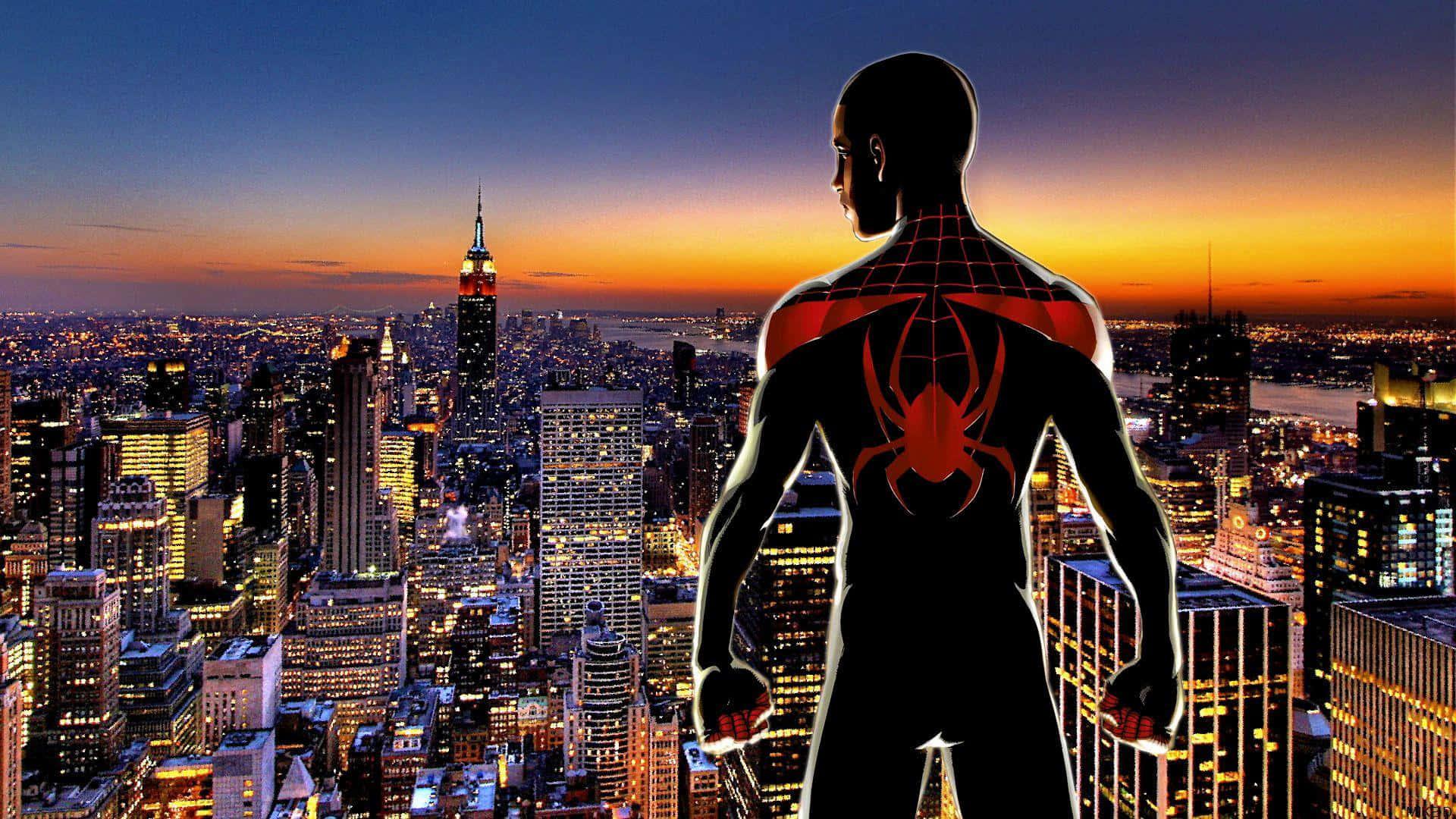 Miles is the superhero at his best — 1920x1080 wallpaper