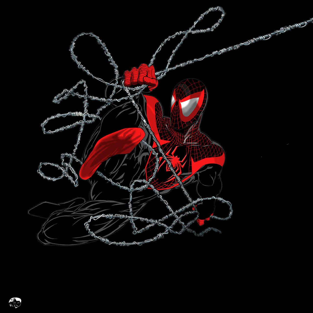 Miles Morales embracing his superhero identity — 1280x1280 wallpaper