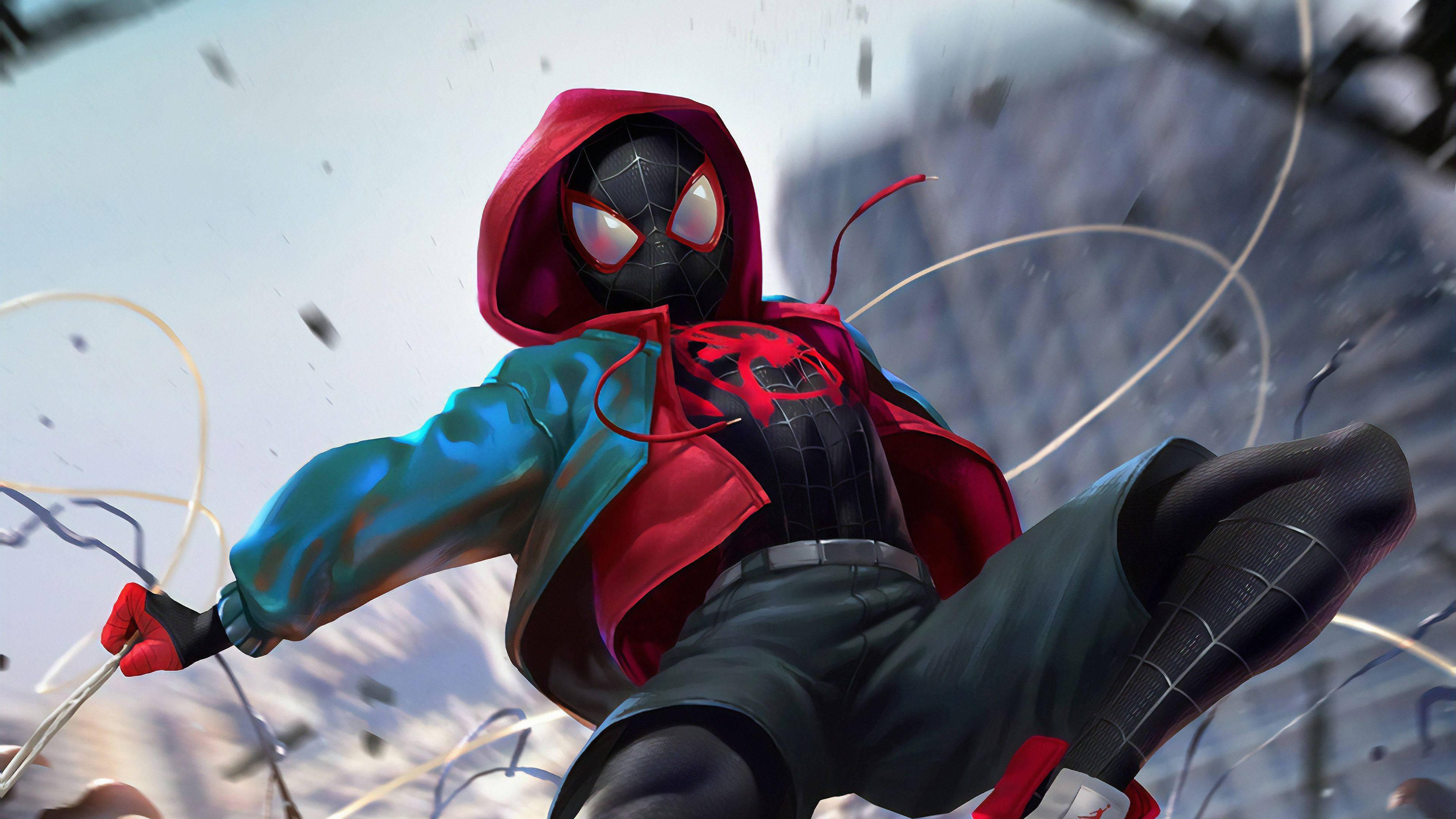 Miles Morales In Fight — 3840x2160 wallpaper