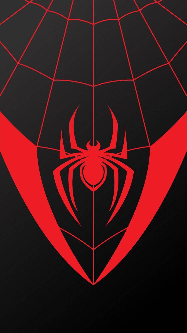Miles Morales Marvel Spider Man Logo — 750x1334 wallpaper