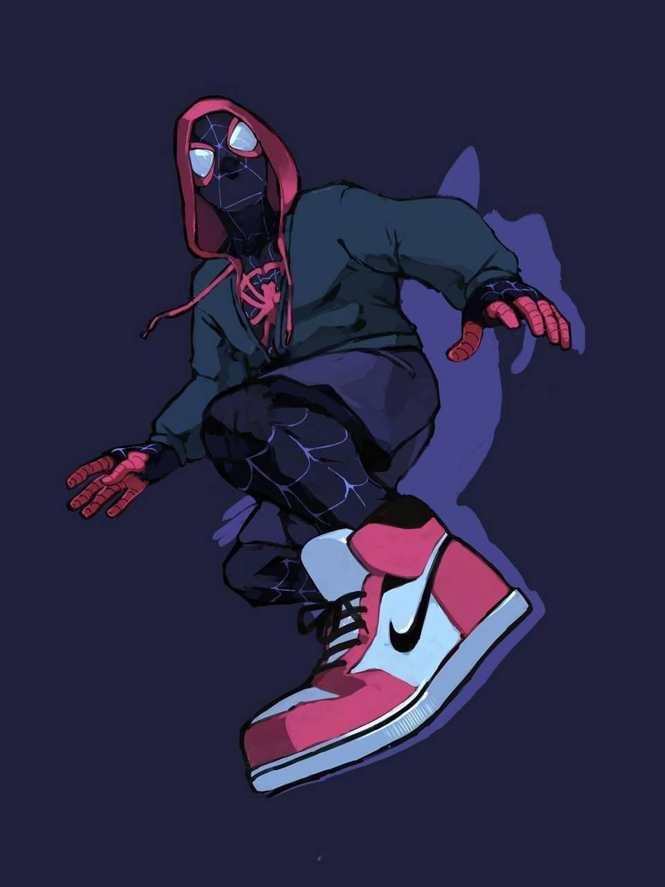 Miles Morales Shows Off His Bold Jumpman Sneakers — 960x1280 wallpaper