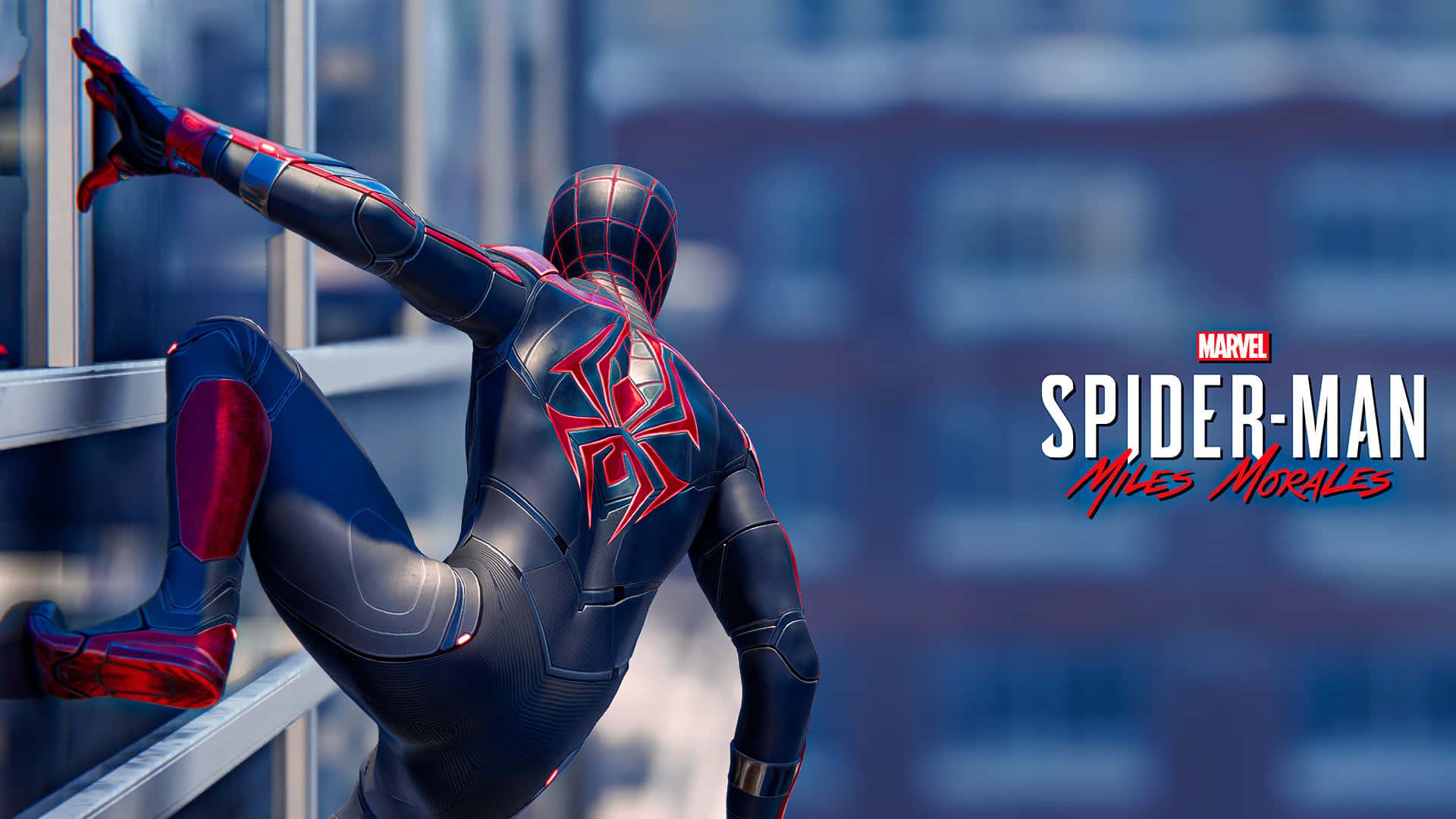 Miles Morales taking flight — 1920x1080 wallpaper