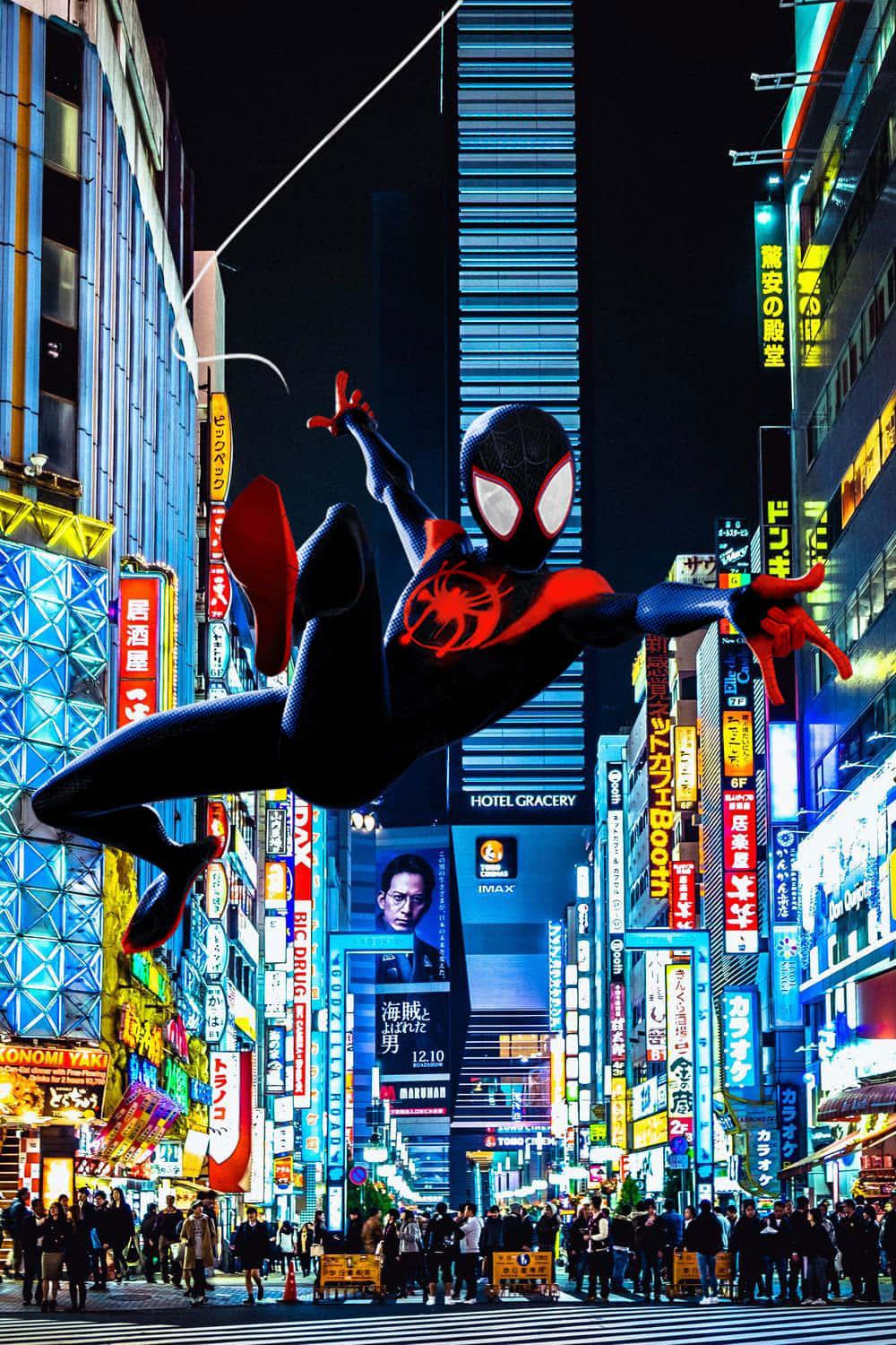Miles Morales using his spider powers — 1000x1500 wallpaper
