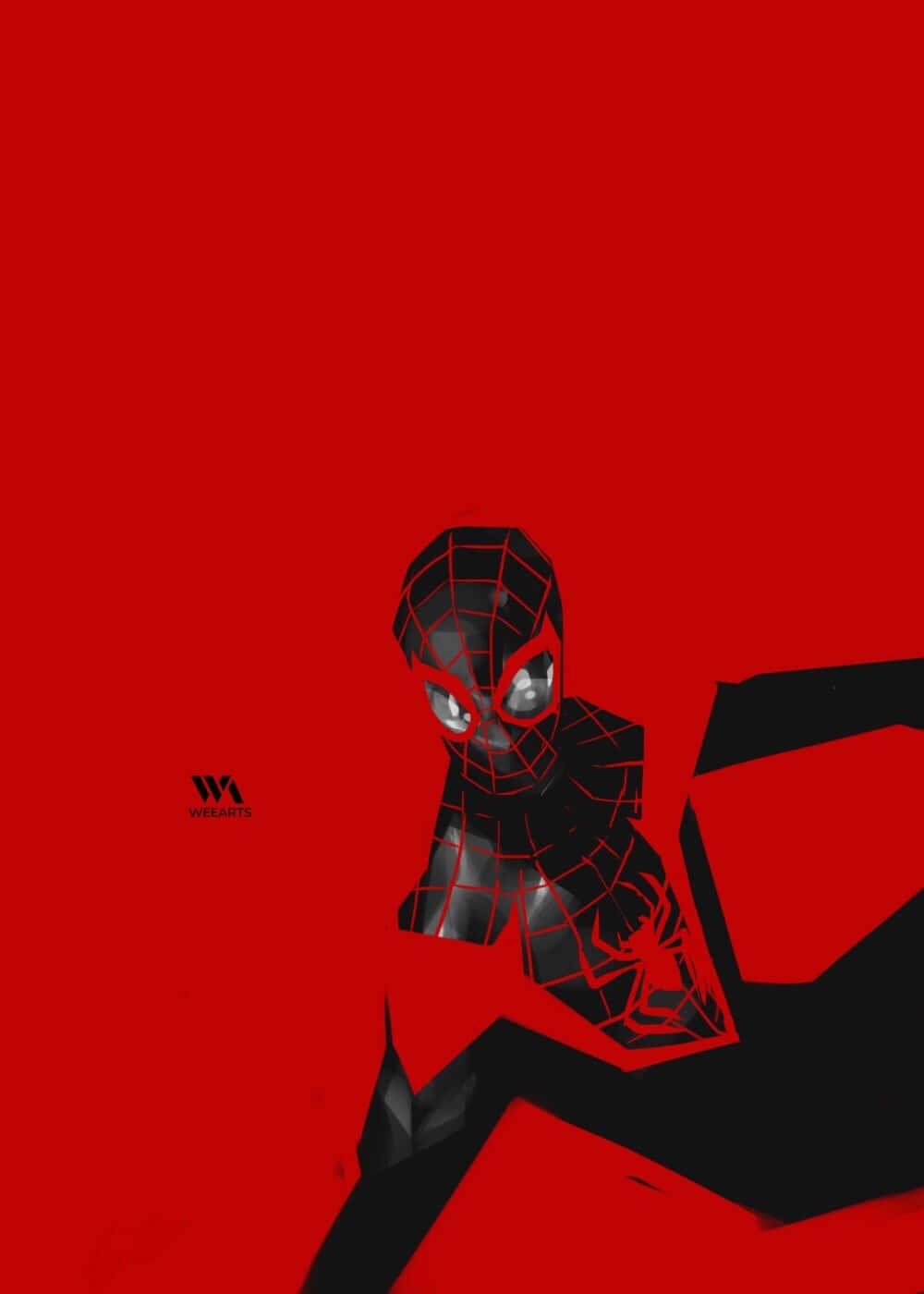 Miles Morales utilizes his superhuman powers to battle evil. — 1000x1400 wallpaper