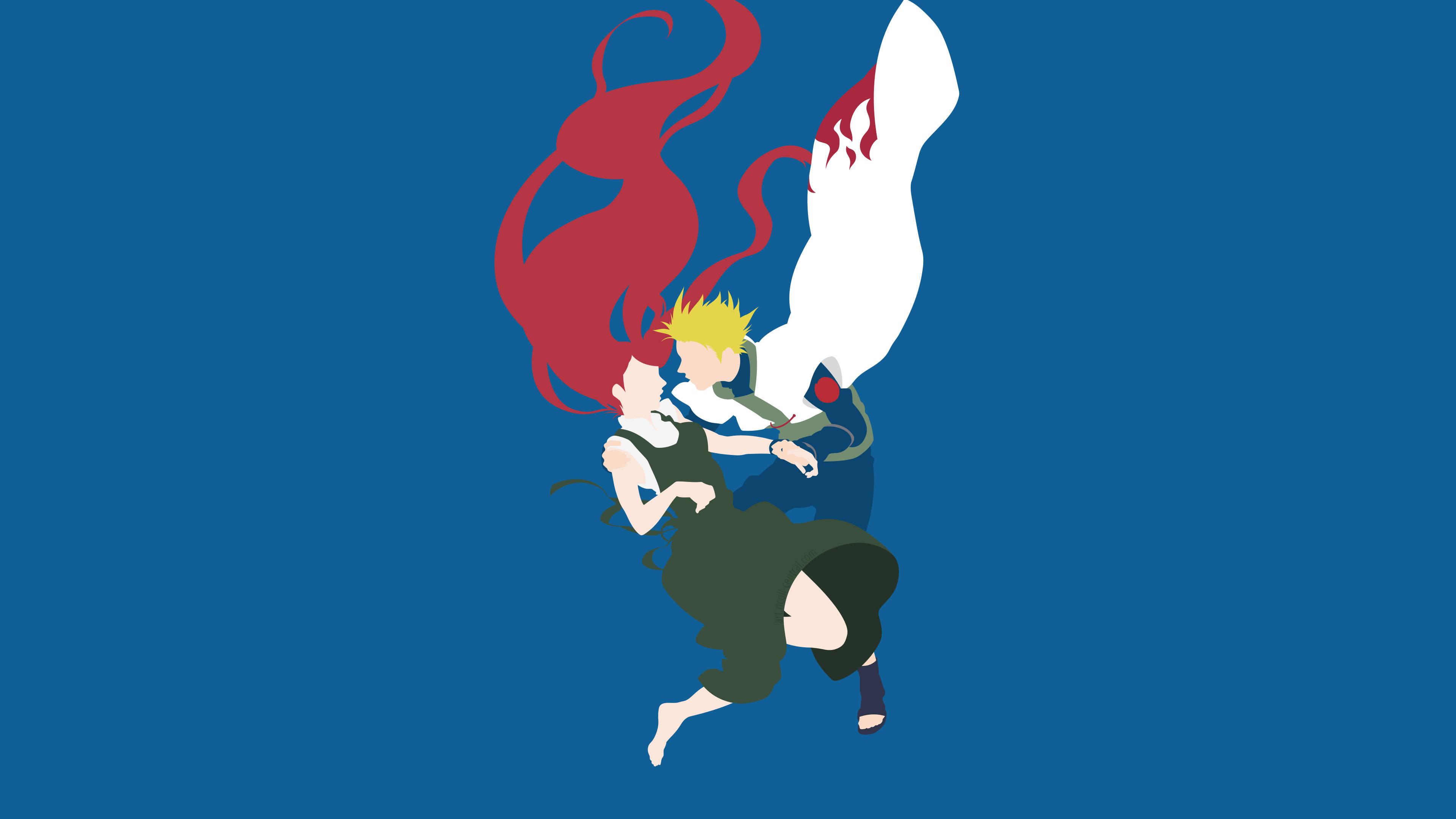 Minato And Kushina Minimal Art — 3840x2160 wallpaper