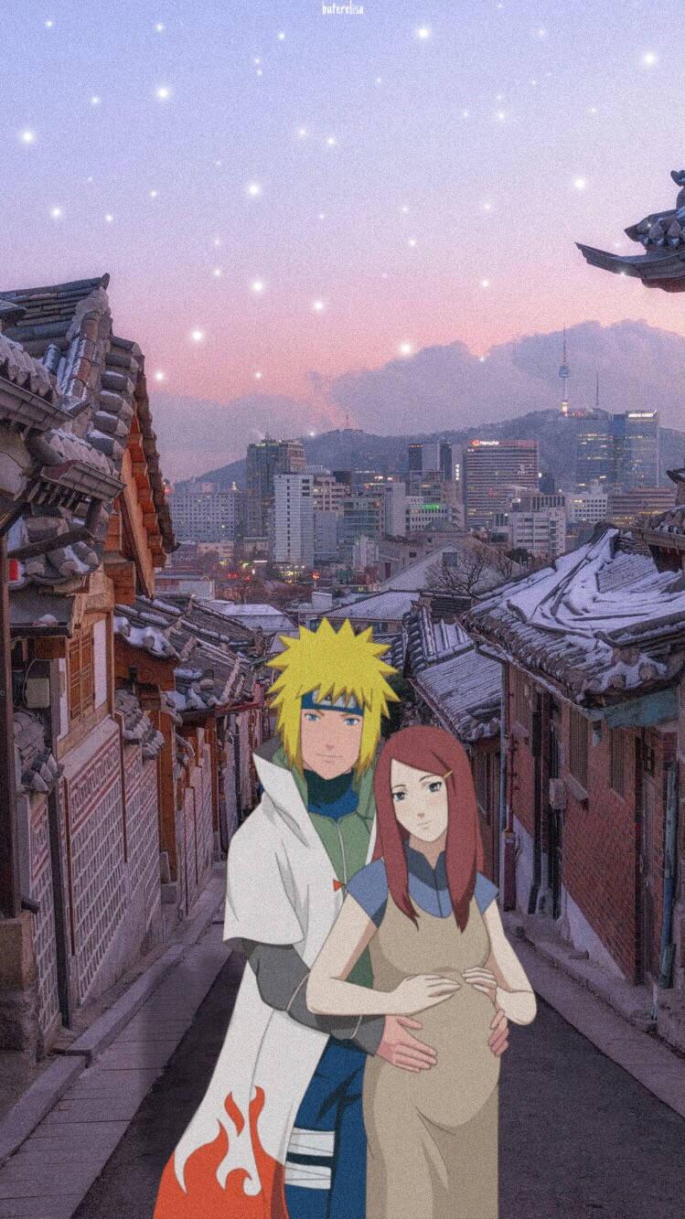 Minato And Pregnant Kushina — 749x1333 wallpaper
