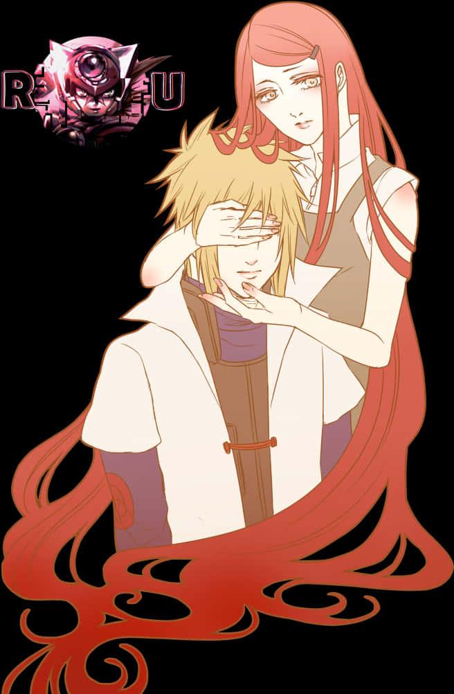 Minatoand Kushina Anime Artwork — 656x1002 wallpaper