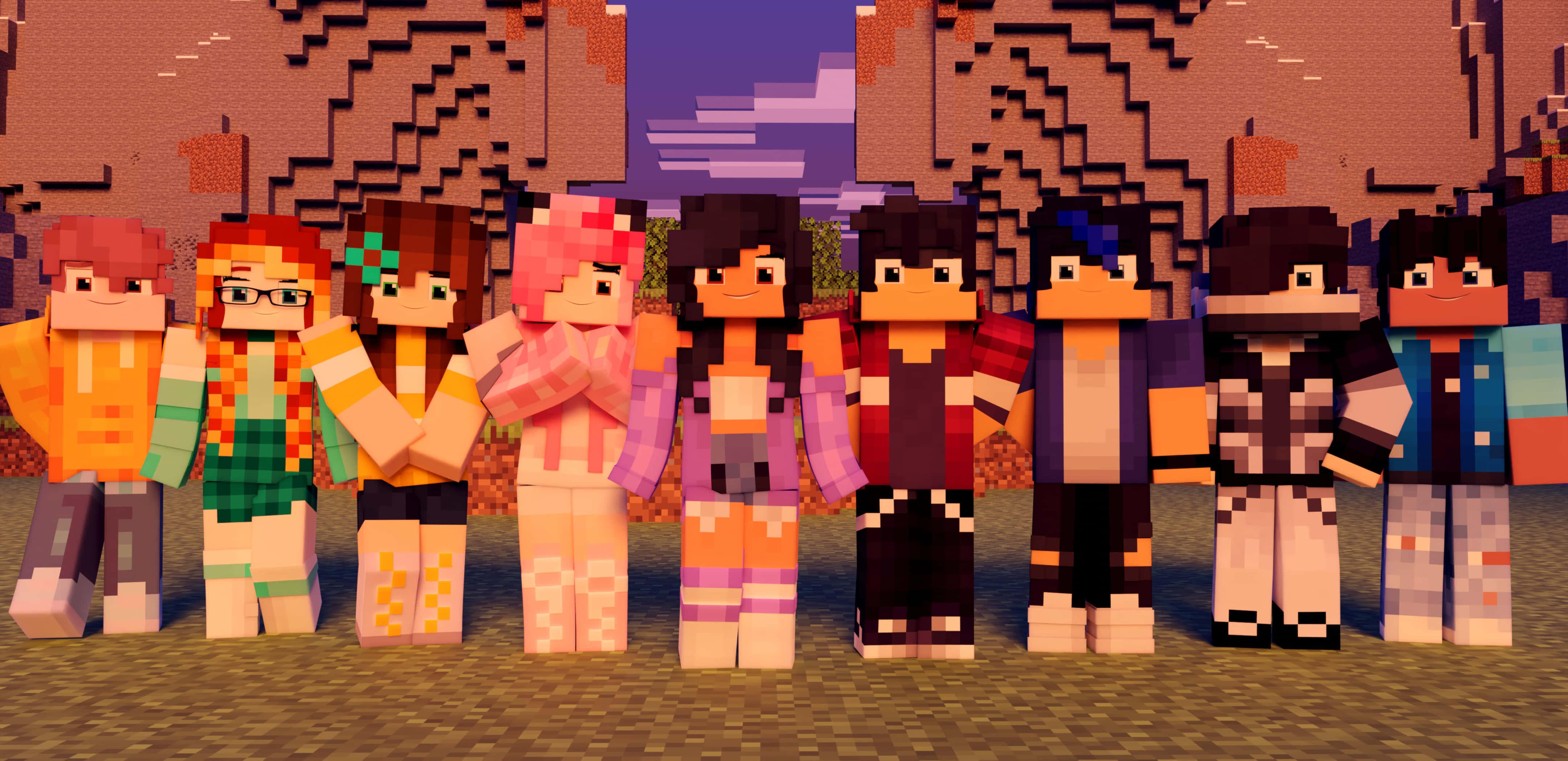 minecraft girls - hd wallpapers — 4321x2097 wallpaper