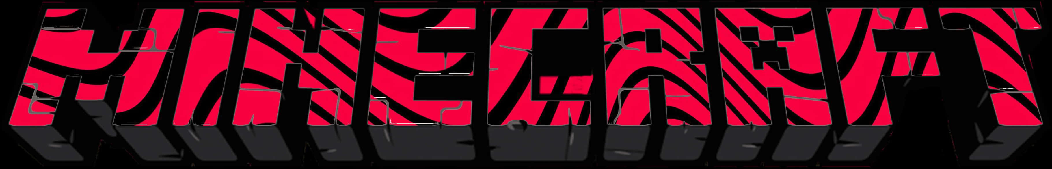 Minecraft Logo Distorted Red Black — 3643x588 wallpaper