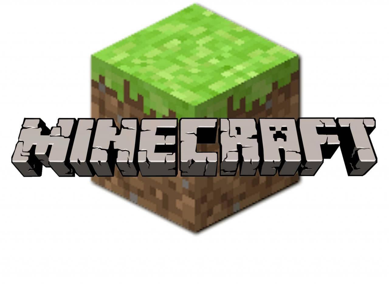 Minecraft Logo With Basic Block Structure — 1280x959 wallpaper