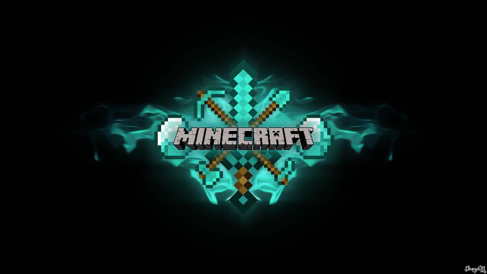 Minecraft Logo With Tools — 1600x900 wallpaper
