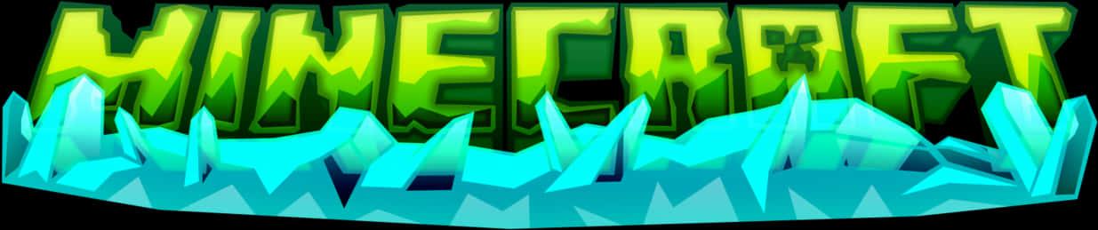Minecraft Logowith Ice Crystals — 1235x259 wallpaper
