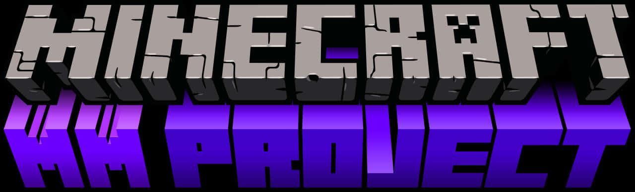 Minecraft Logowith Purple Reflection — 1280x388 wallpaper