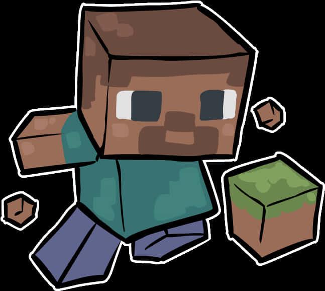 Minecraft_ Character_and_ Blocks_ Vector — 647x578 wallpaper