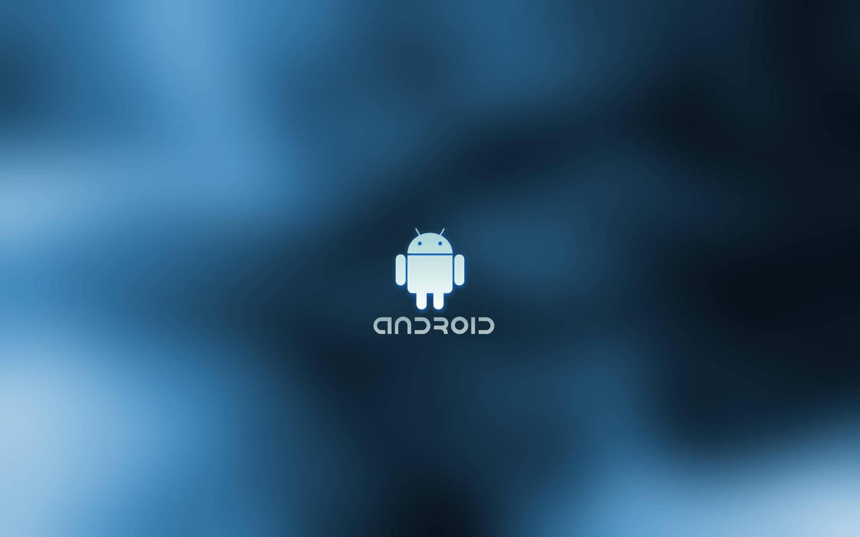 Minimal white Android logo — 1680x1050 wallpaper