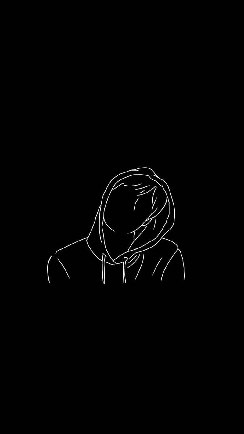 Minimalist Aesthetic Drawing Of Boy — 800x1422 wallpaper
