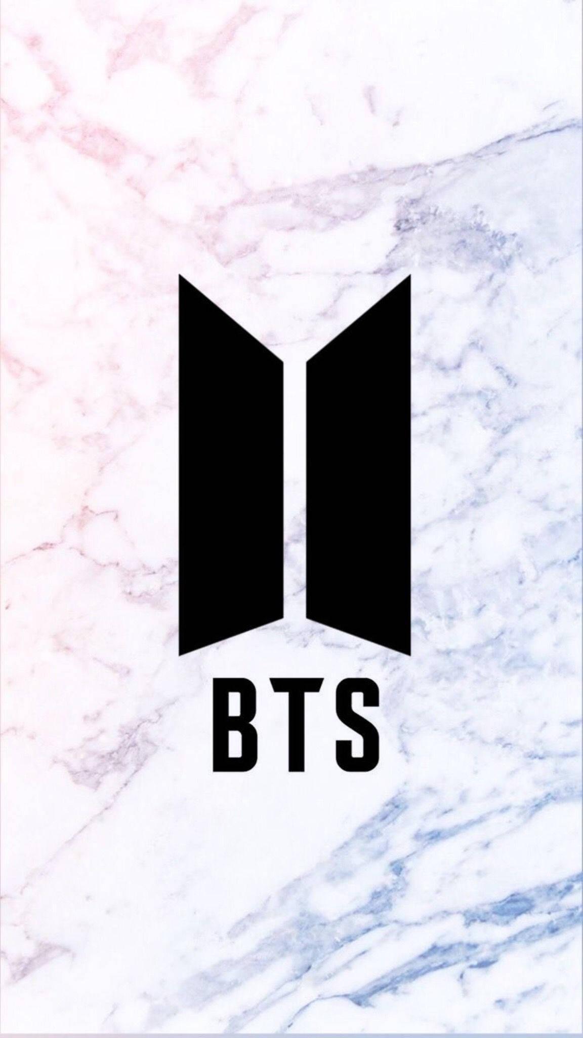 Minimalist Black BTS Logo — 1152x2048 wallpaper