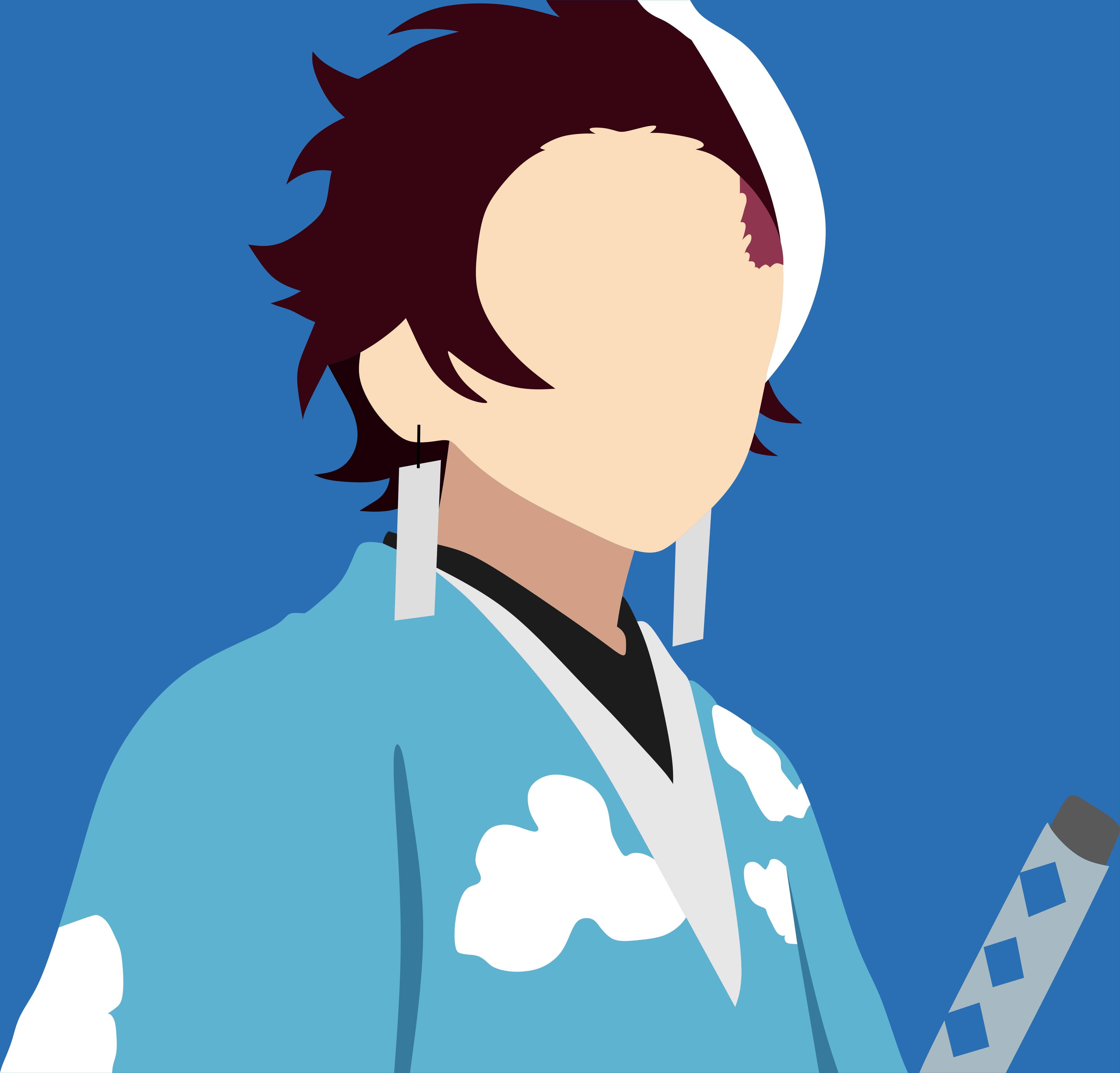 Minimalist Faceless Tanjiro PFP — 5001x4790 wallpaper