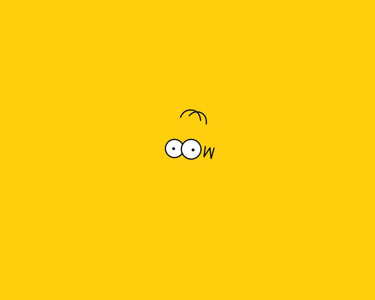 Minimalist Homer Simpson Yellow Art — 1280x1024 wallpaper