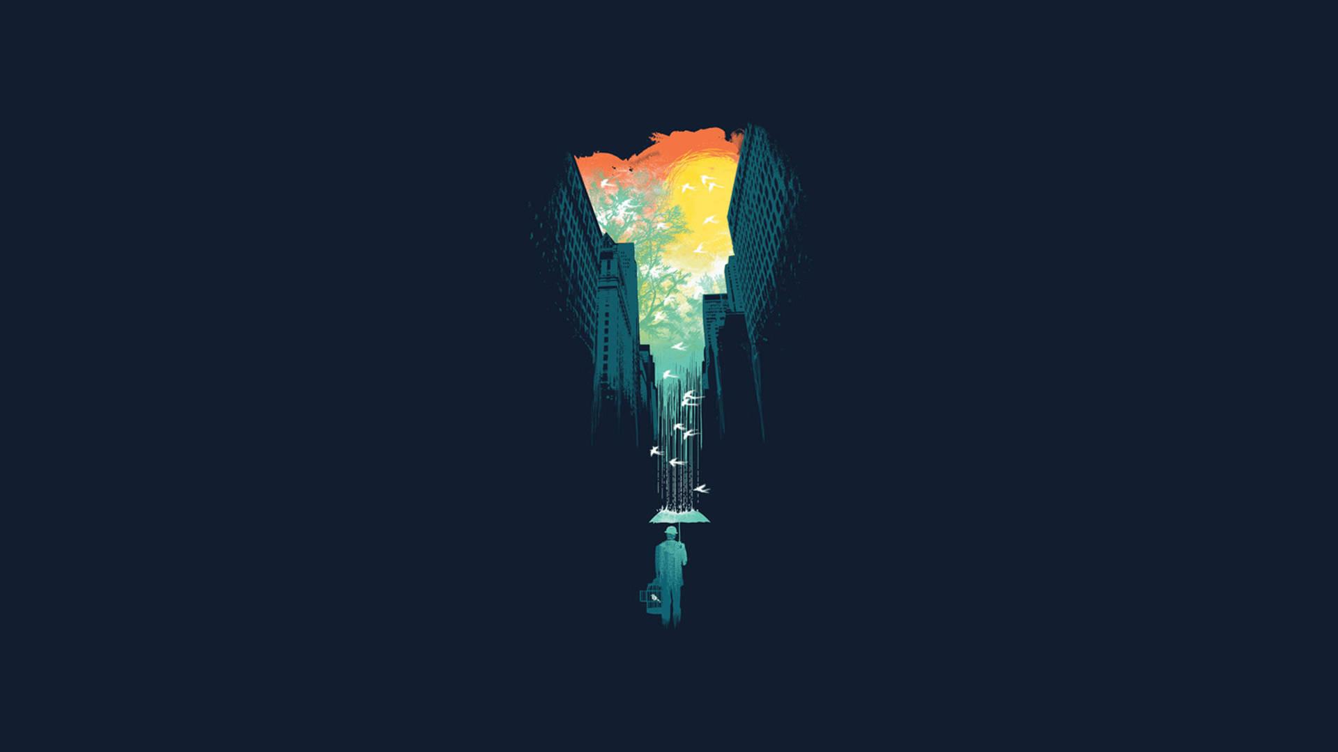 Minimalist Man In City — 1920x1080 wallpaper