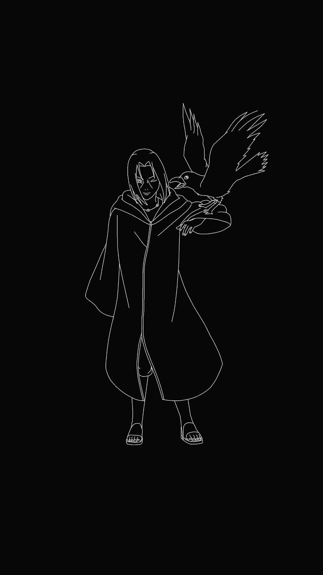 Minimalist Naruto Shippuden Uchiha Itachi PFP Anime Art — 1080x1920 wallpaper
