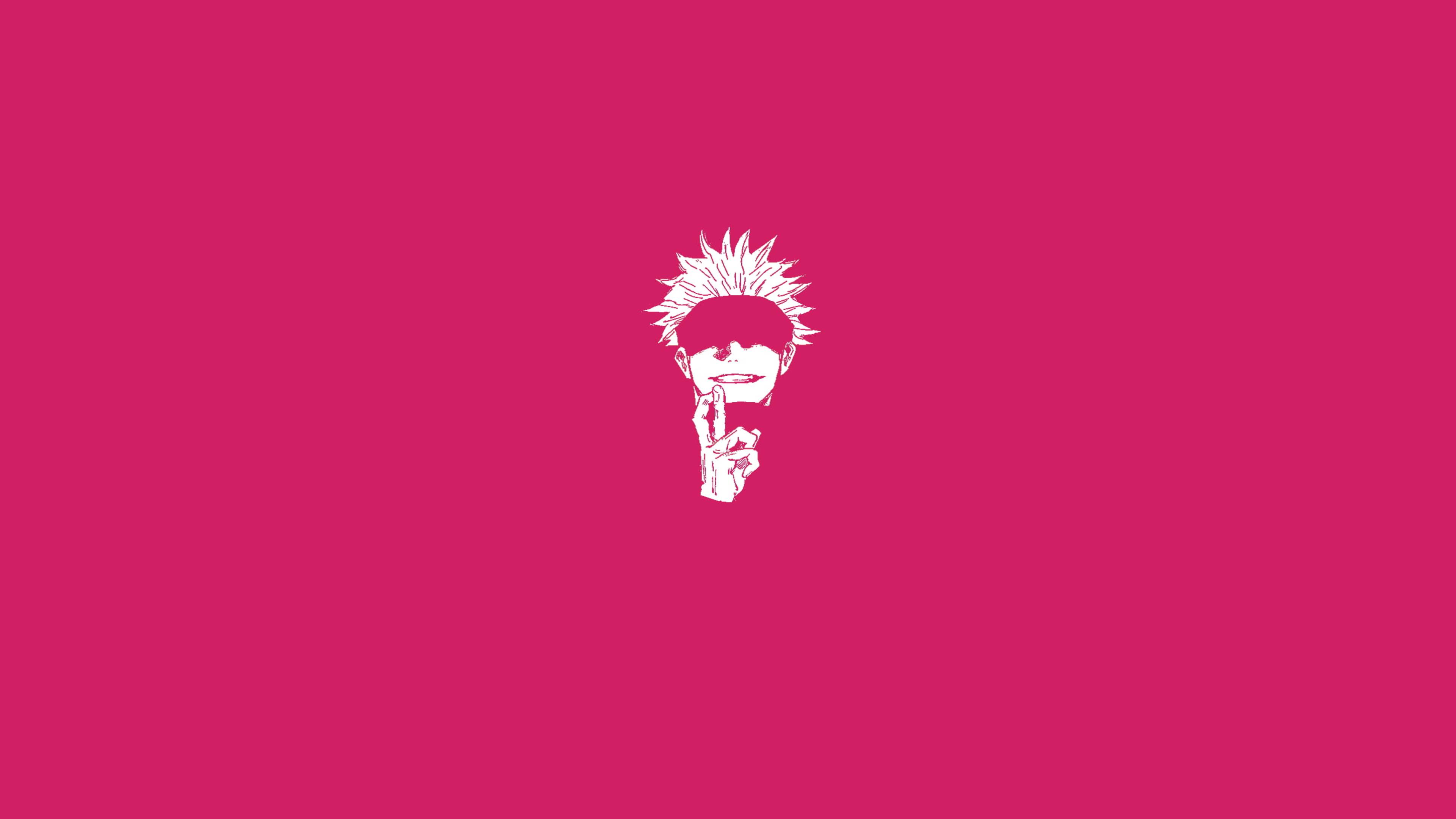 Minimalist Pink Gojo Satoru