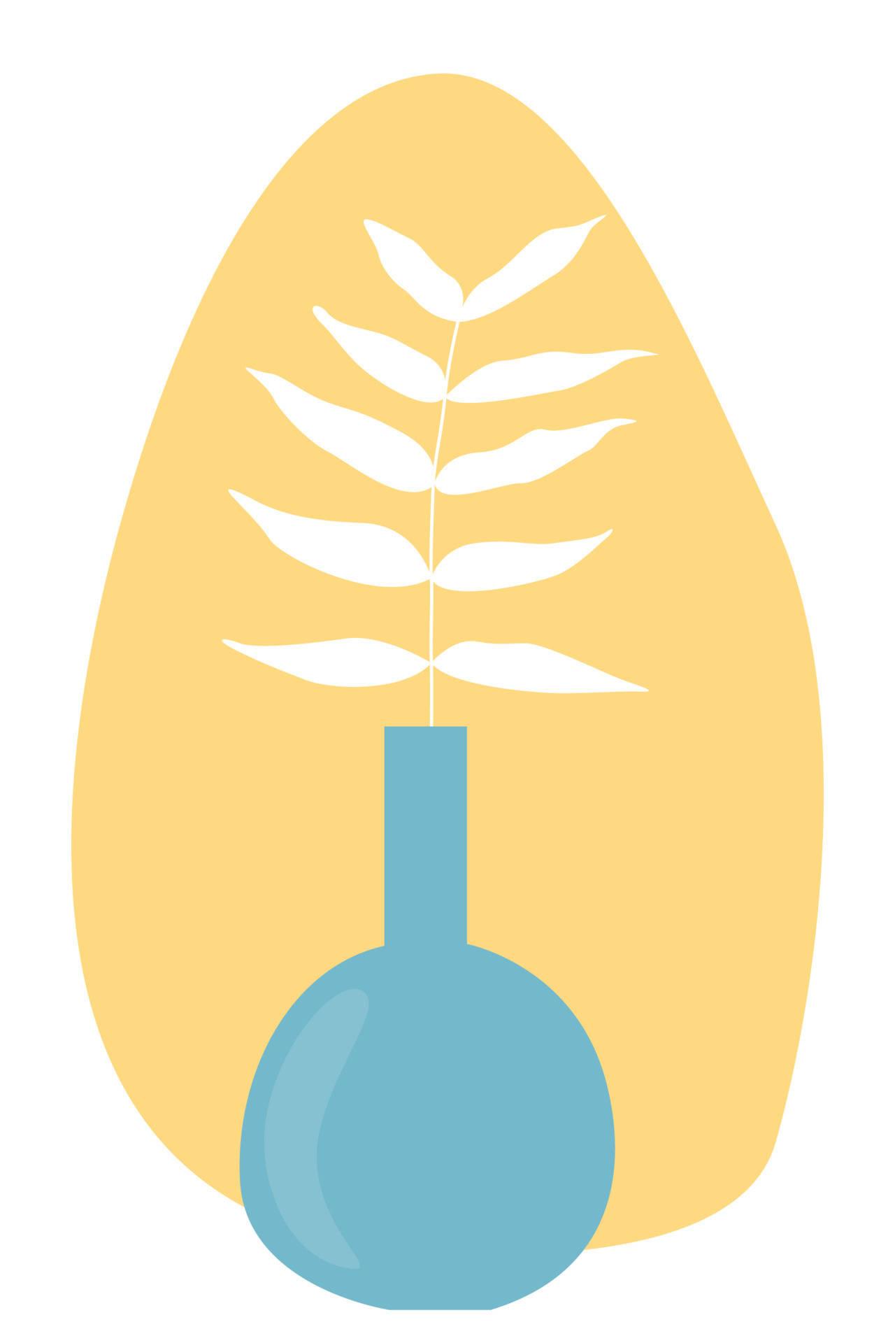 Minimalist Plant Vase Summer iPhone — 1280x1920 wallpaper