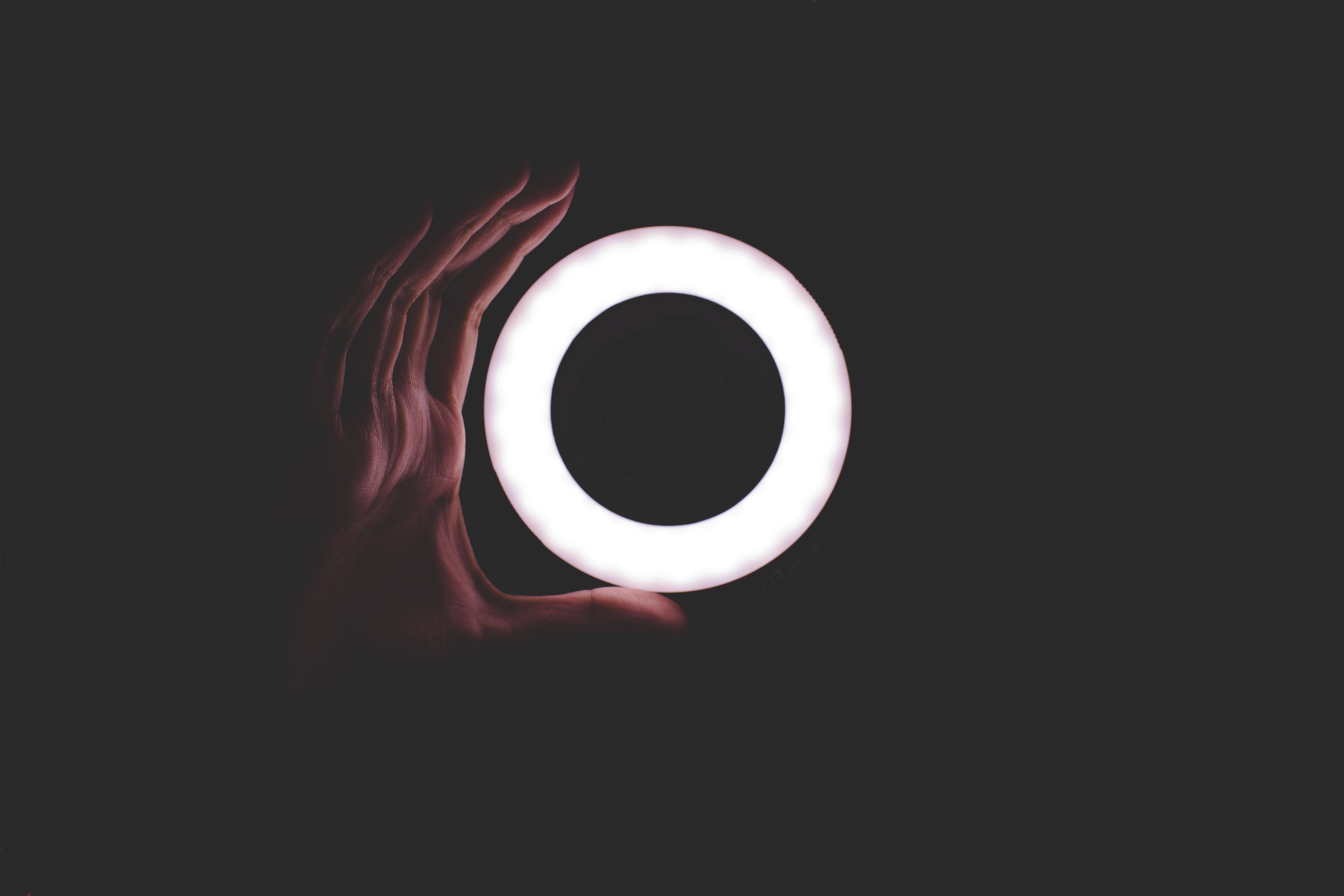 Minimalist Small Ring LED Light — 5184x3456 wallpaper