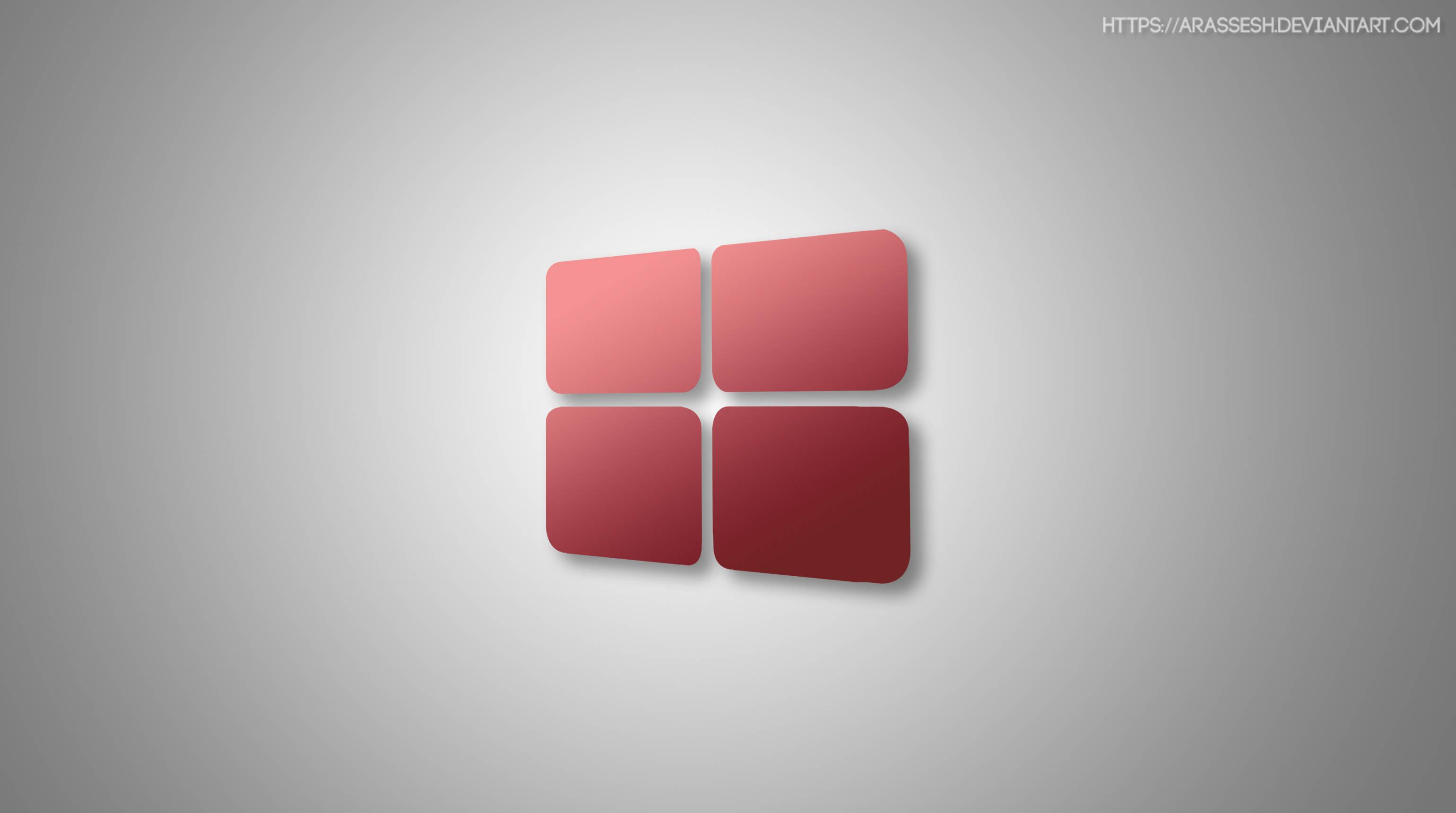 Minimalist Windows 10 HD Red Logo — 3080x1720 wallpaper