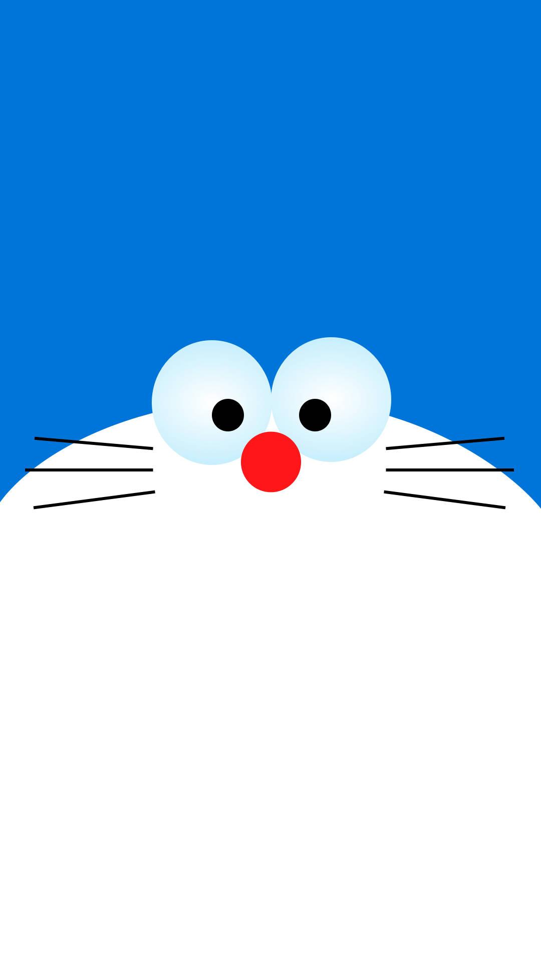 Minimalistic Doraemon Artwork on iPhone — 1080x1920 wallpaper
