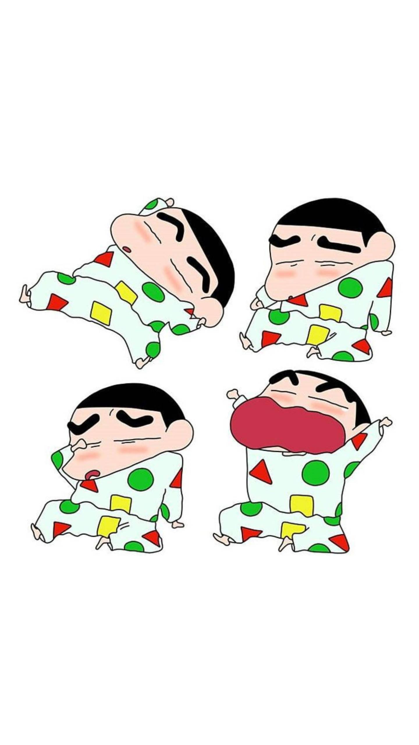 Minimalistic Sleepy Shinchan Aesthetic — 1440x2560 wallpaper