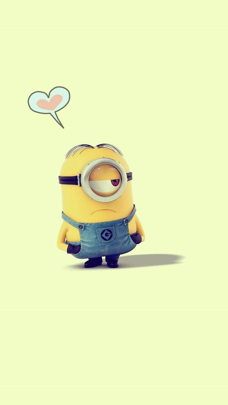 Minion Heart Text Bubble — 736x1308 wallpaper