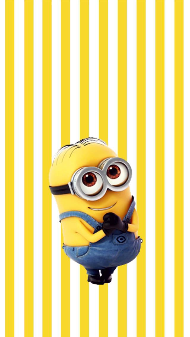Minion Yellow And White Stripes — 640x1136 wallpaper