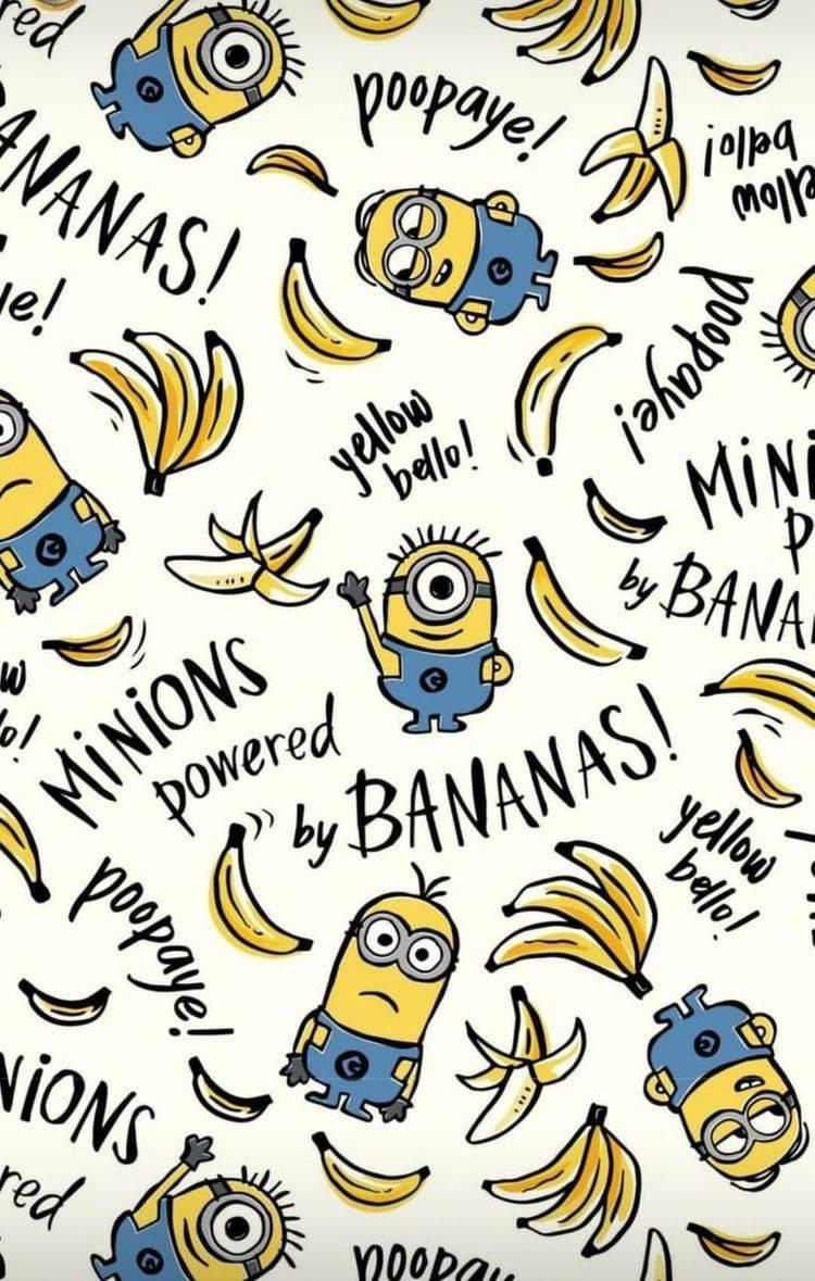 Minions Banana Pattern — 750x1179 wallpaper