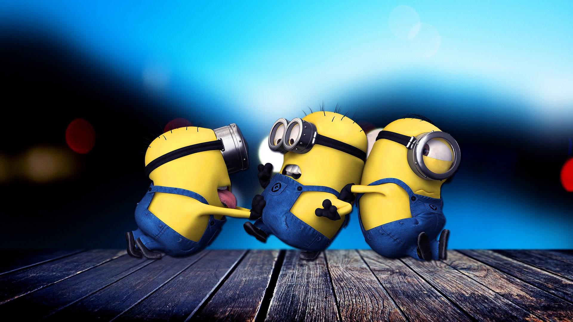 Minions Bob Kevin Stuart Playing — 1920x1080 wallpaper
