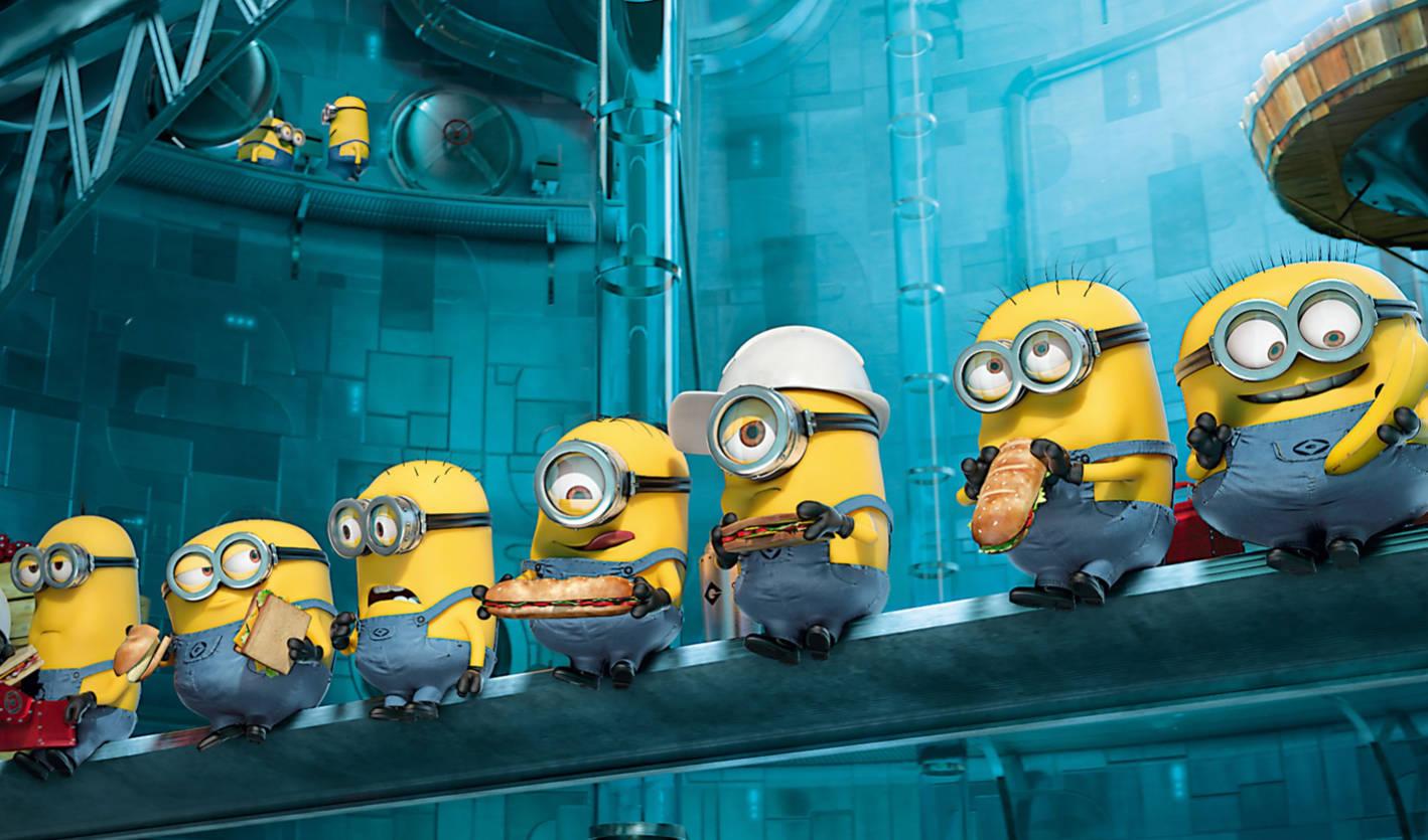 Minions Food 4K Cartoon — 1418x835 wallpaper