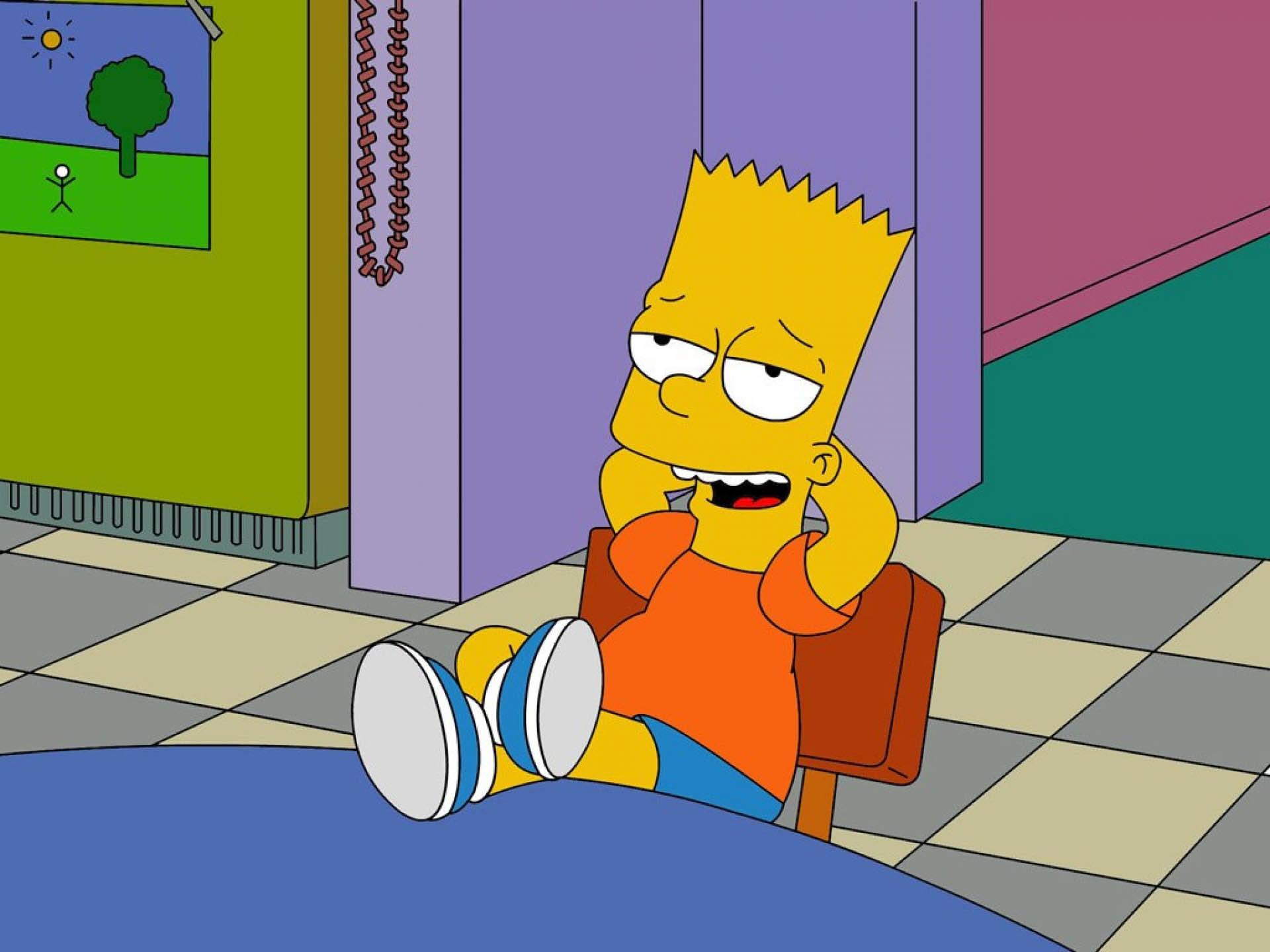 Mischievous Cartoon Bart Simpson — 1920x1440 wallpaper