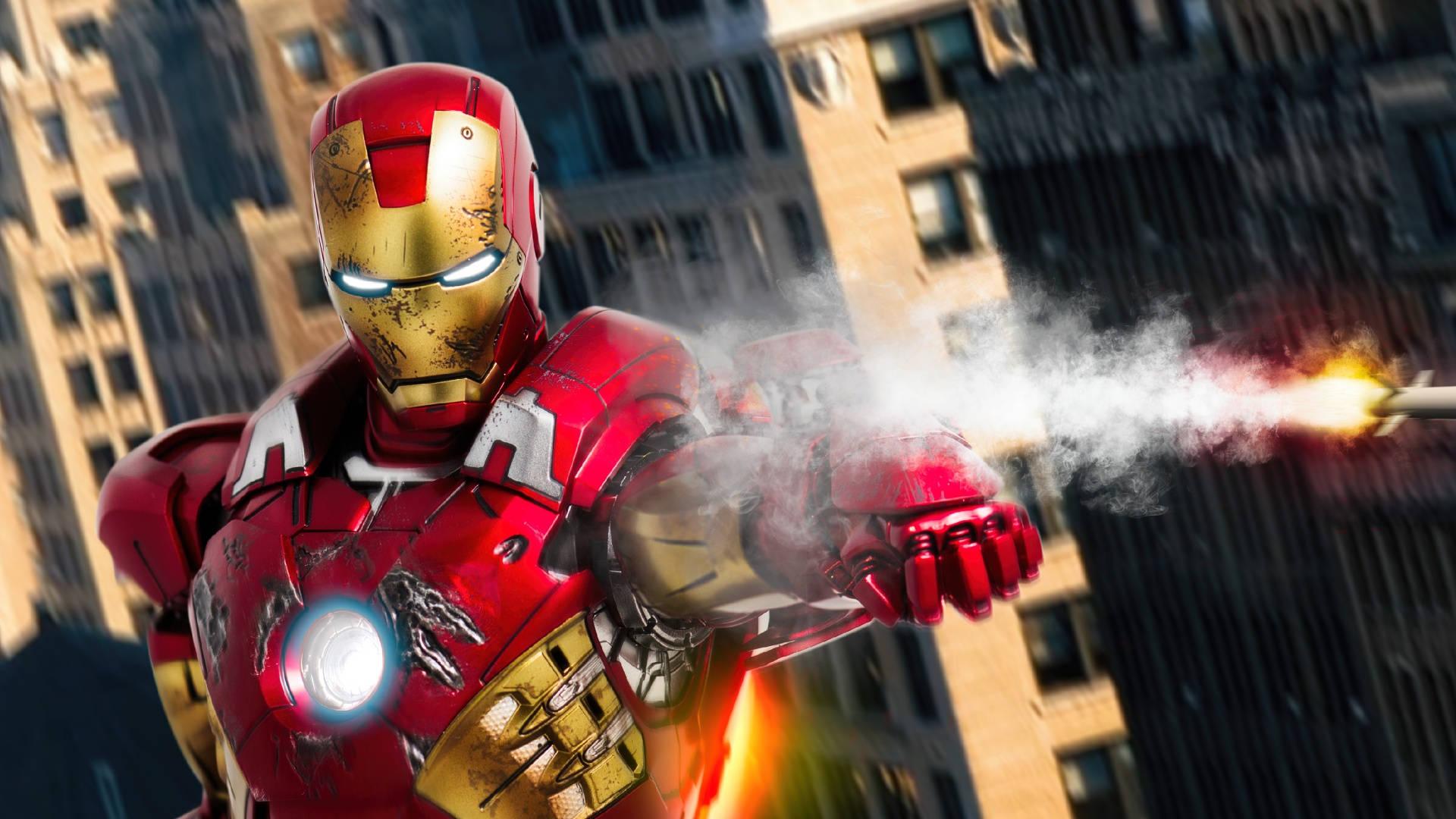 Missile Launching Iron Man Full HD — 1920x1080 wallpaper