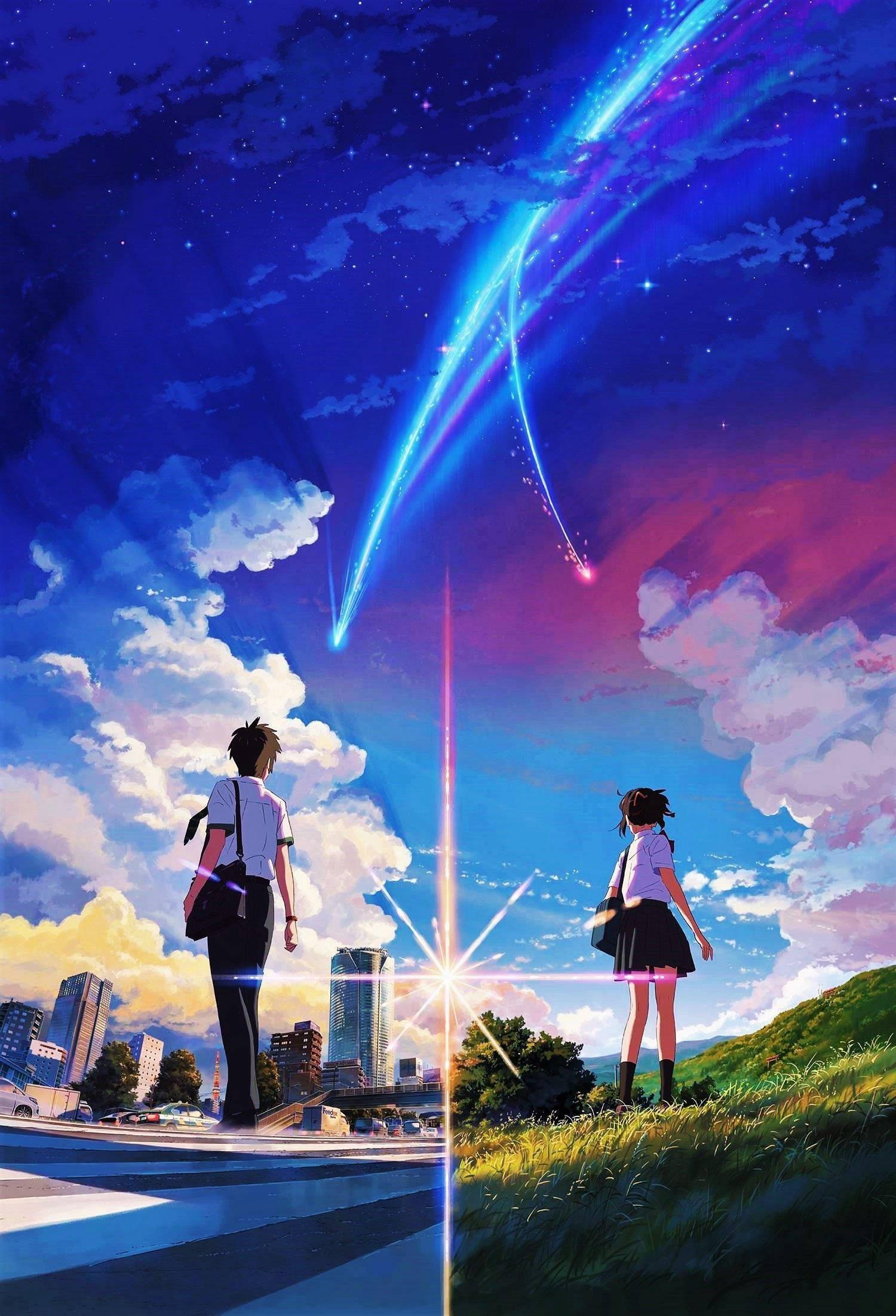 Mitsuha And Taki Cool Anime