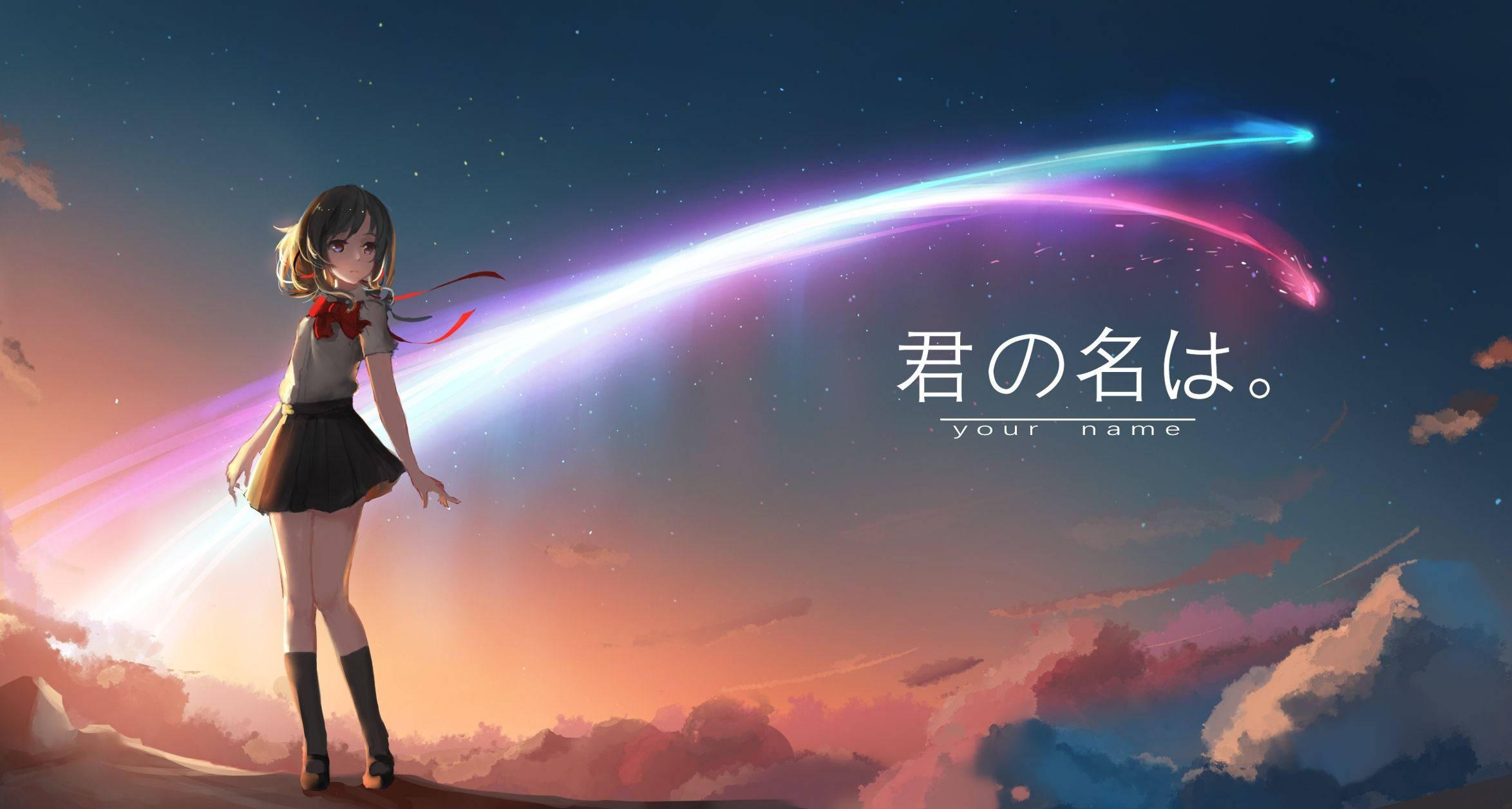Mitsuha and Taki from 'Your Name', A Story of Connected Destinies — 2348x1257 wallpaper
